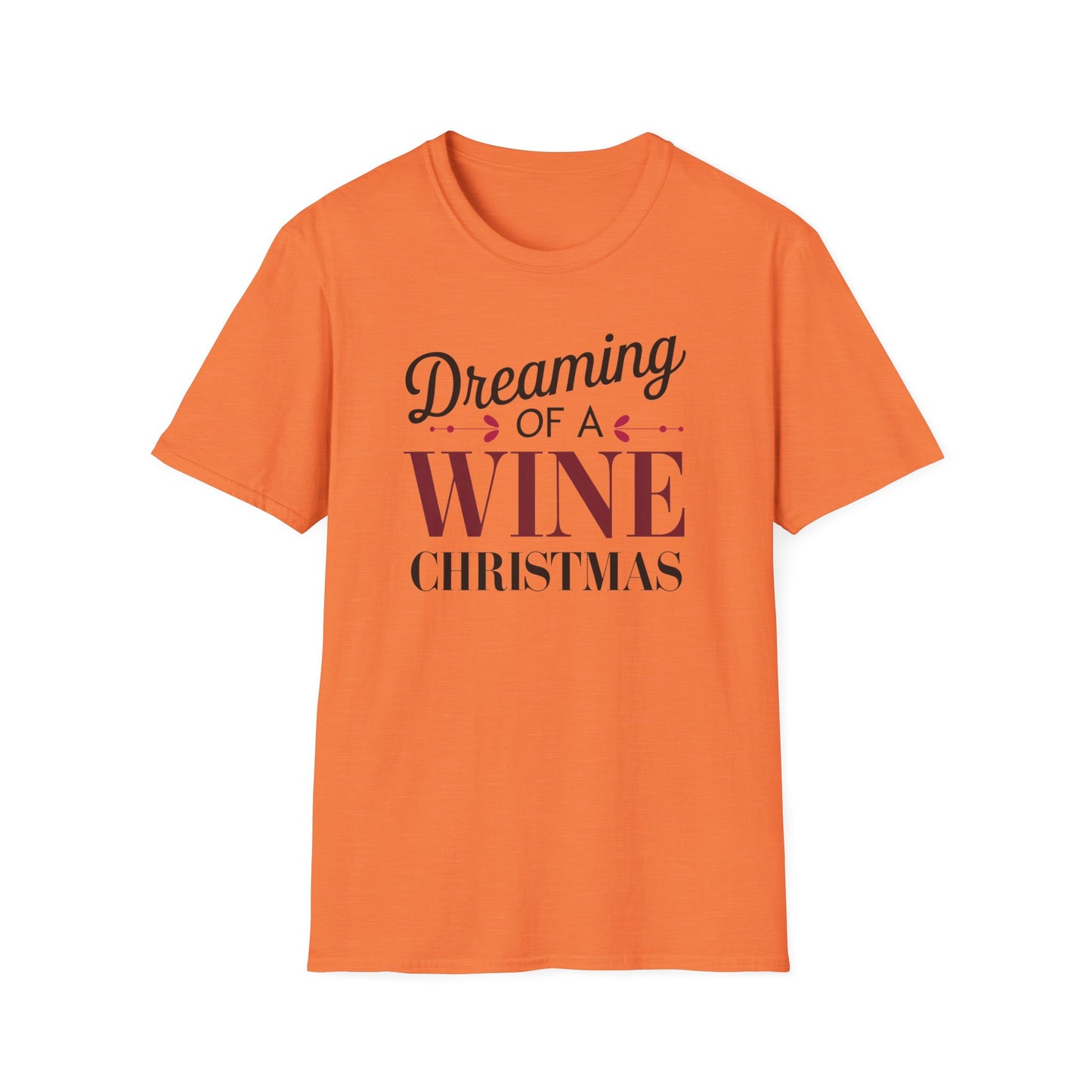 Dreaming of a Wine Christmas Unisex T-Shirt, Casual Gift, Holiday Apparel, Wine Lovers Tee, Christmas Party Shirt