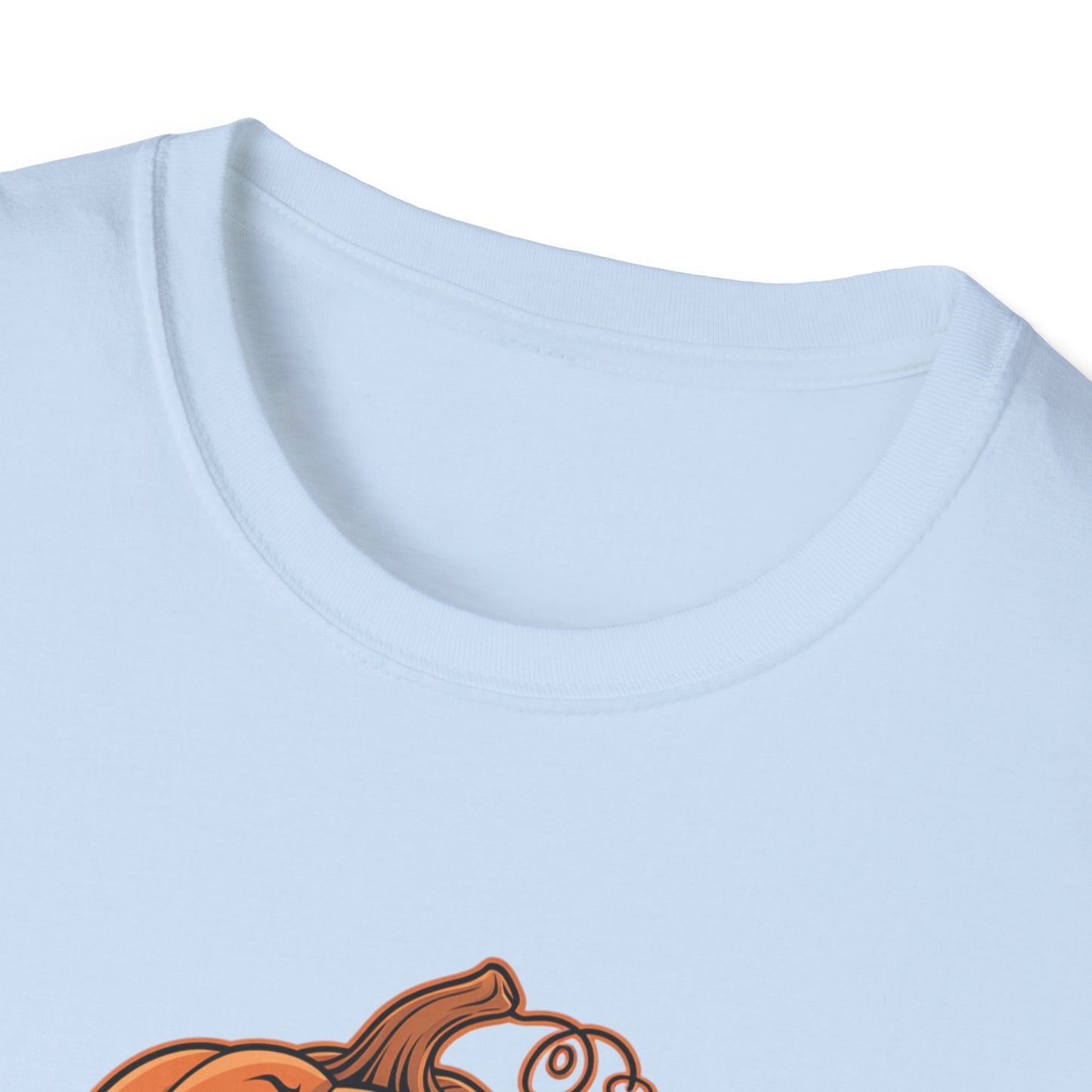 Funny Pumpkin Pi Unisex Softstyle T-Shirt - Halloween Tee, Math Lover Shirt, Fall Apparel, Seasonal Gift, Casual Outfit