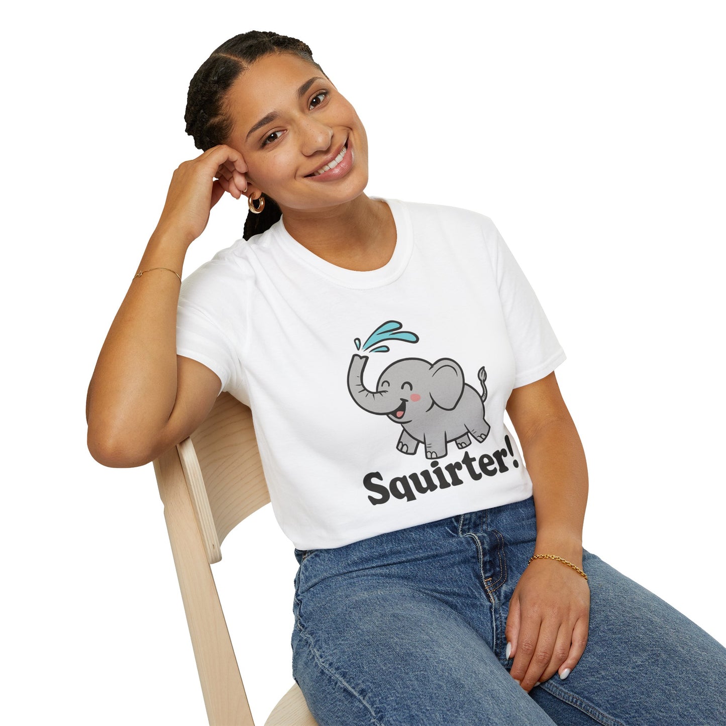 Funny Elephant T-Shirt - Squirter! Tee for Animal Lovers, Gift for Kids, Birthday Party Shirt, Unisex Graphic Tee