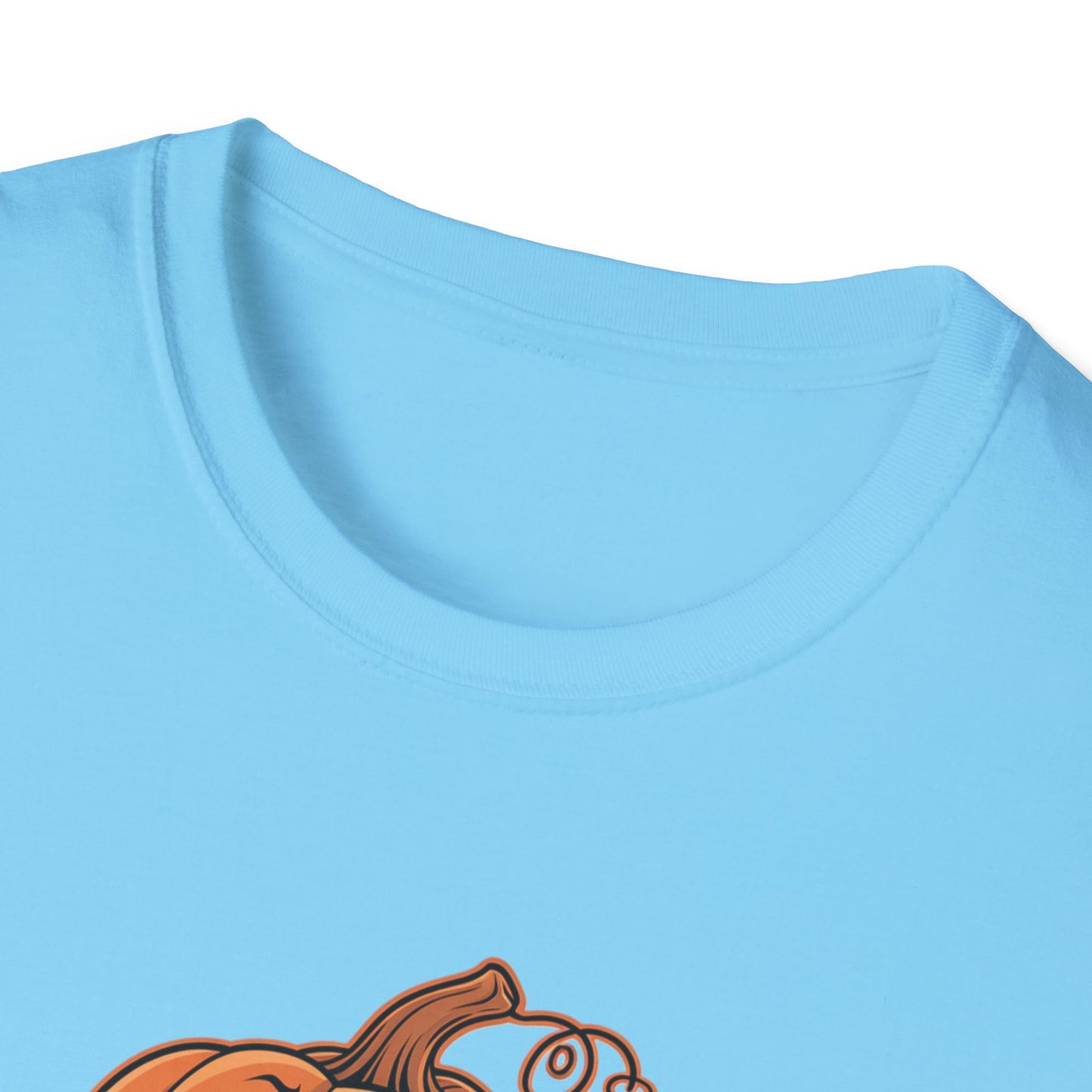 Funny Pumpkin Pi Unisex Softstyle T-Shirt - Halloween Tee, Math Lover Shirt, Fall Apparel, Seasonal Gift, Casual Outfit