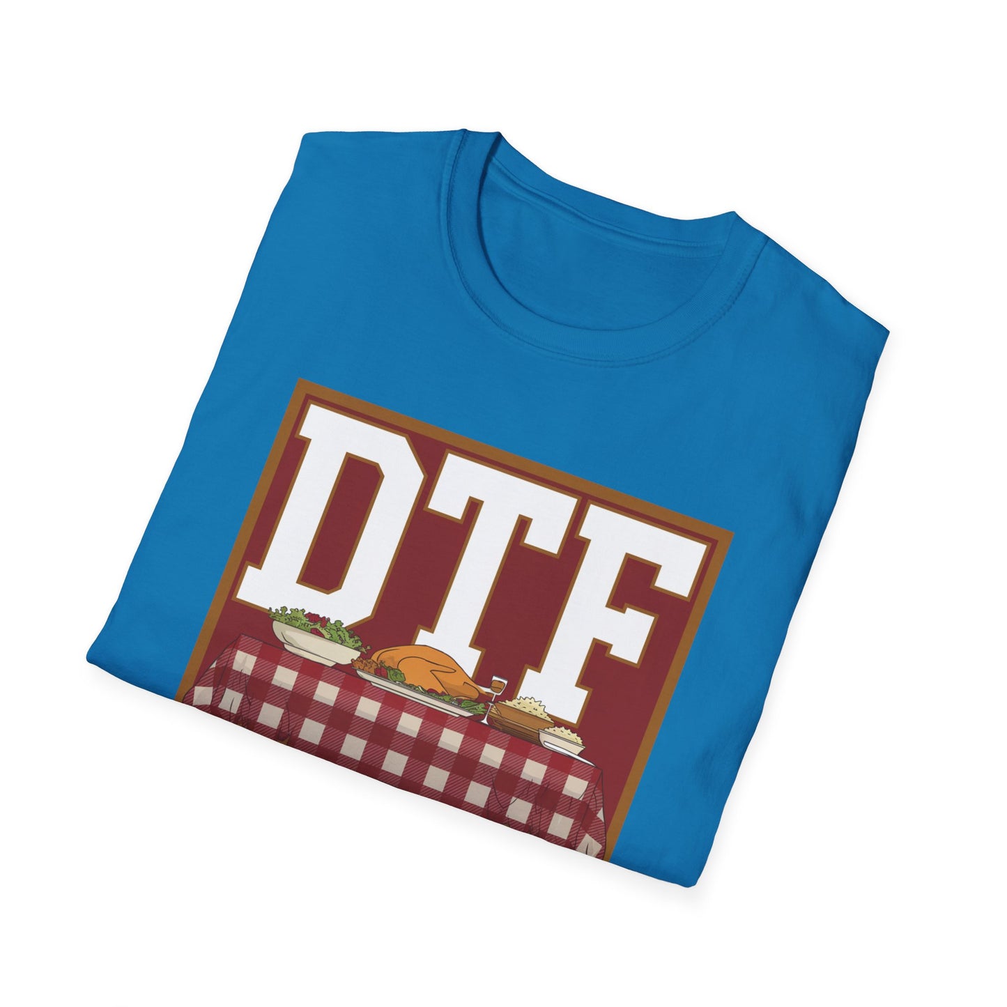 DTF Down to Feast Unisex Softstyle T-Shirt - Perfect for Food Lovers and Parties
