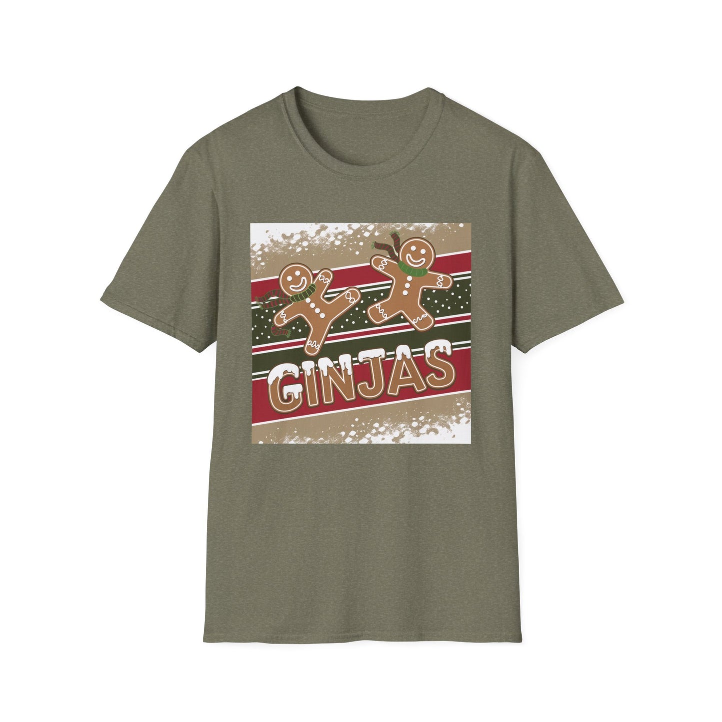 Festive Gingerbread Unisex T-Shirt, Holiday Tee, Christmas Gift, Cozy Shirt, Winter Apparel, Fun Gift Idea