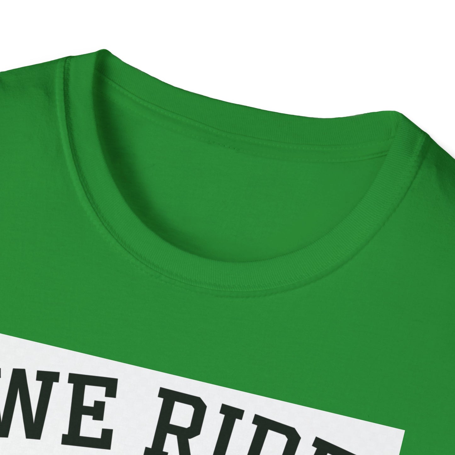 We Ride at Dawn Unisex Softstyle T-Shirt - Perfect for Lawn Care Enthusiasts