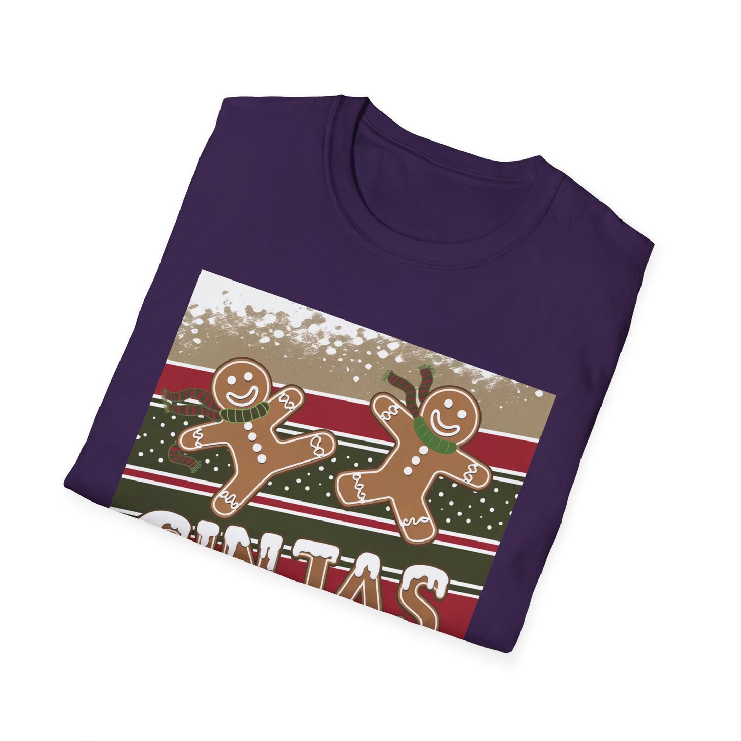 Festive Gingerbread Unisex T-Shirt, Holiday Tee, Christmas Gift, Cozy Shirt, Winter Apparel, Fun Gift Idea