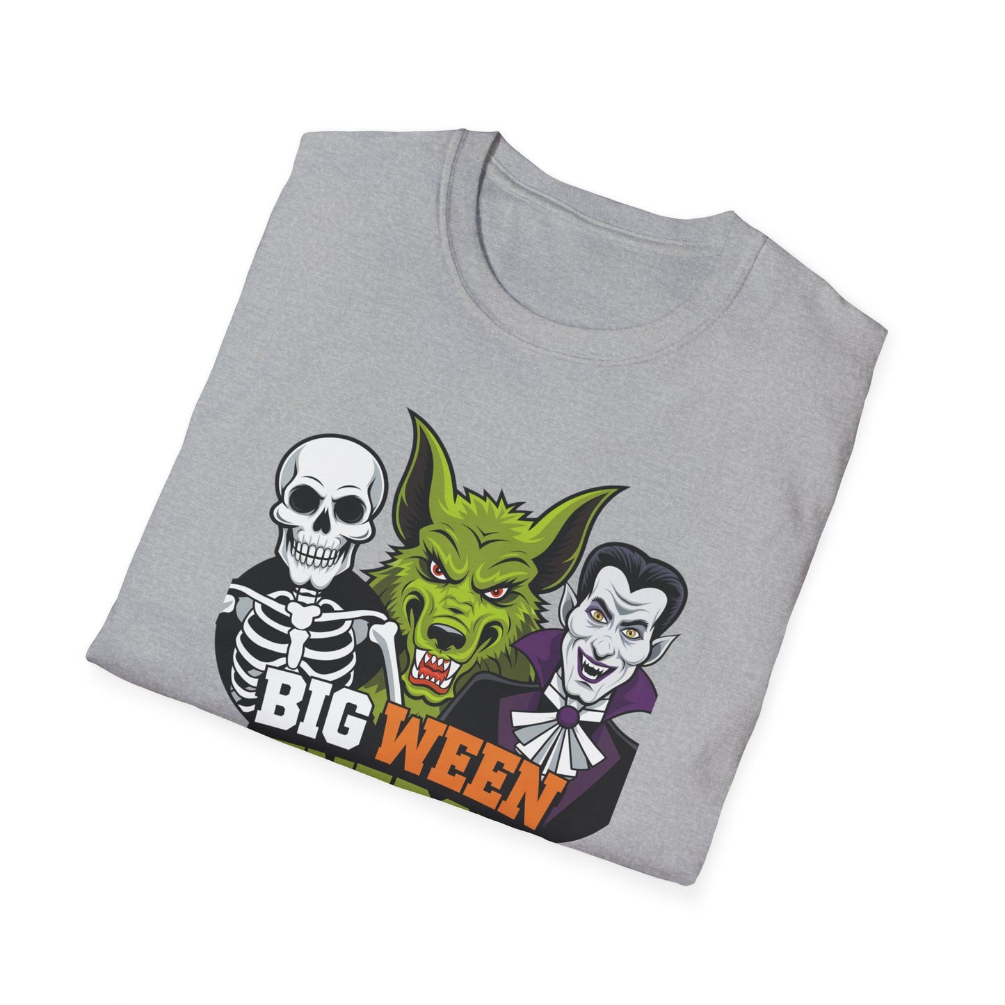 Halloween Graphic Tee, Big Ween Energy Shirt, Unisex Softstyle T-Shirt, Spooky Season Apparel, Fun Halloween Costume Top