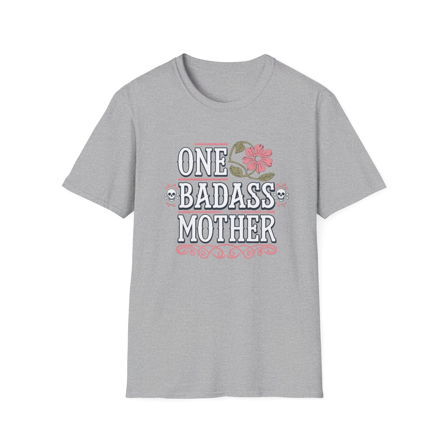 One Badass Mother Unisex Softstyle T-Shirt, Mother's Day Gift, Funny Mom Tee, Casual Wear, Mom Humor Shirt, Gift for Mom