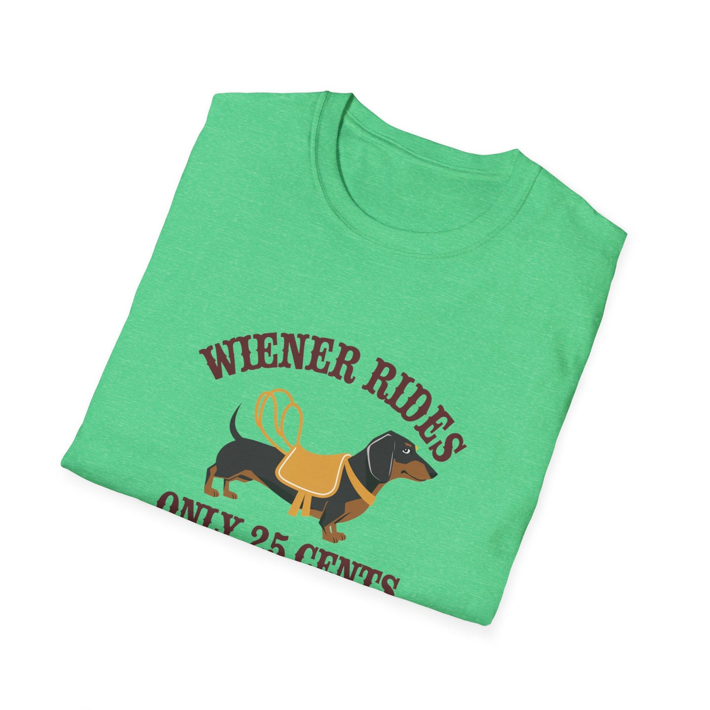Humorous Wiener Rides Unisex T-Shirt - Fun Gift for Dog Lovers