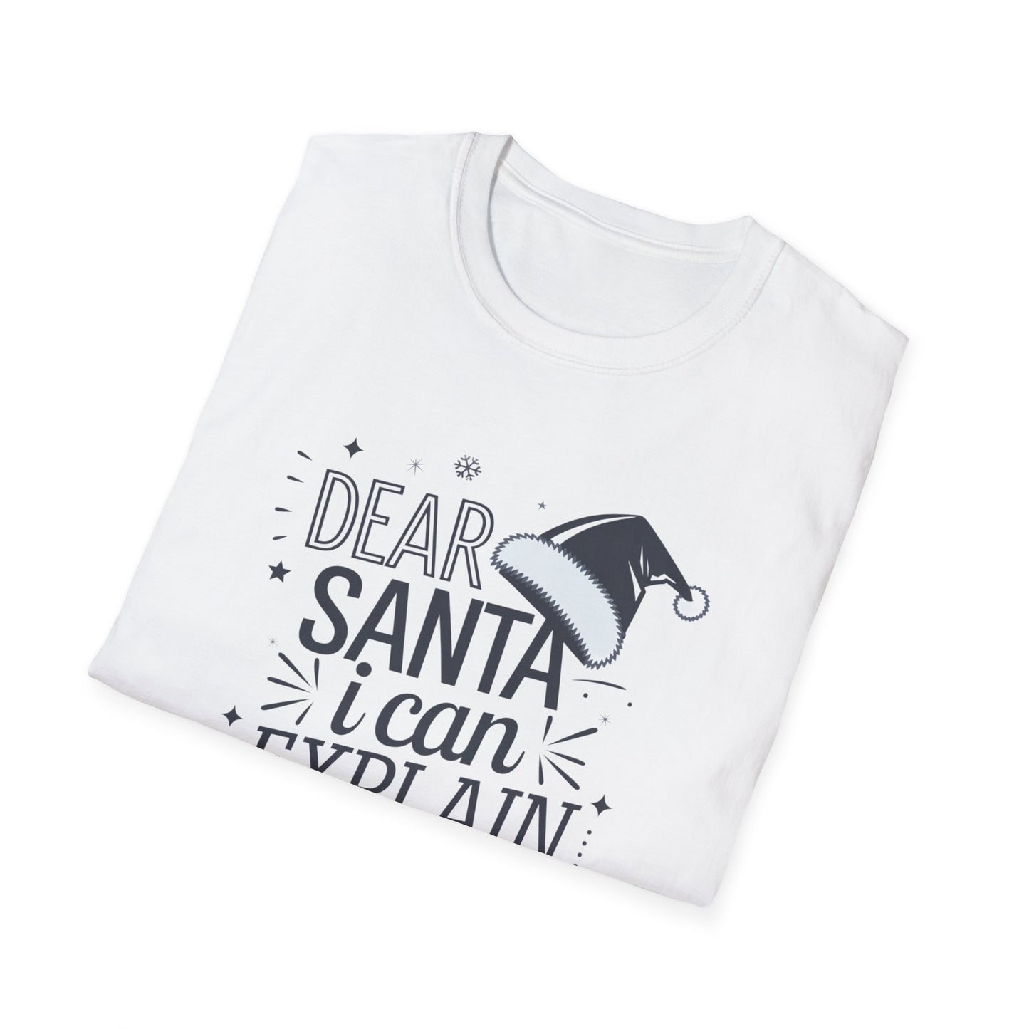 Santa Explanation Tee, Funny Christmas T-Shirt, Holiday Gift for Adults, Unisex Graphic Tee, Seasonal Humor Apparel