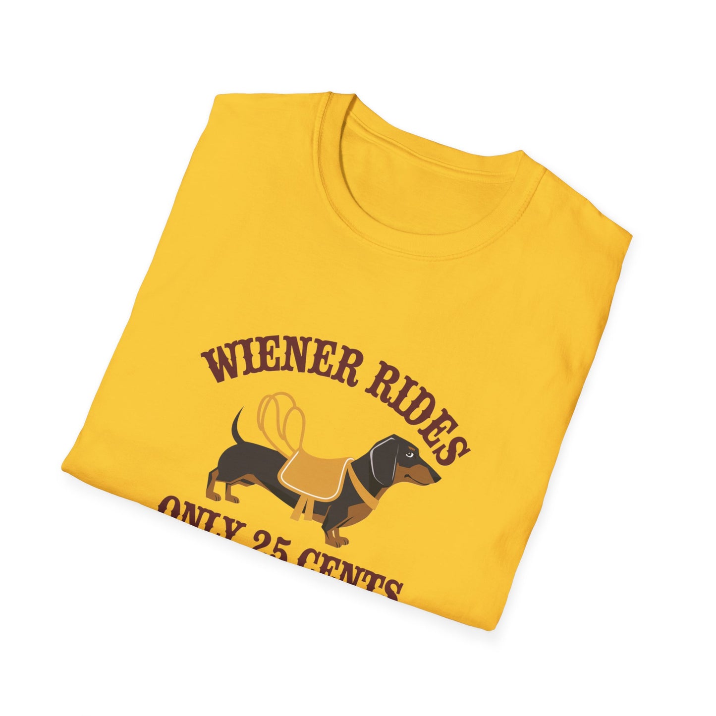 Humorous Wiener Rides Unisex T-Shirt - Fun Gift for Dog Lovers