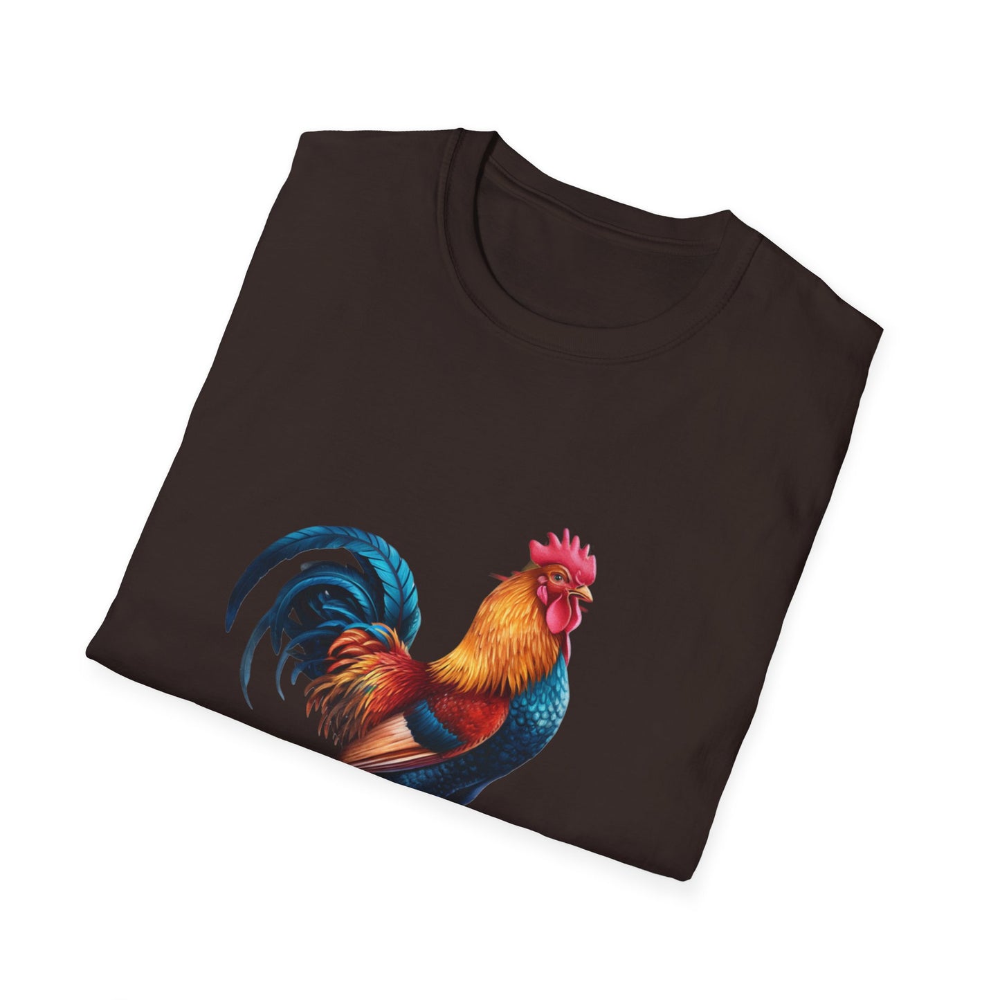 Colorful Rooster Unisex Softstyle T-Shirt - Farmhouse Chic Apparel