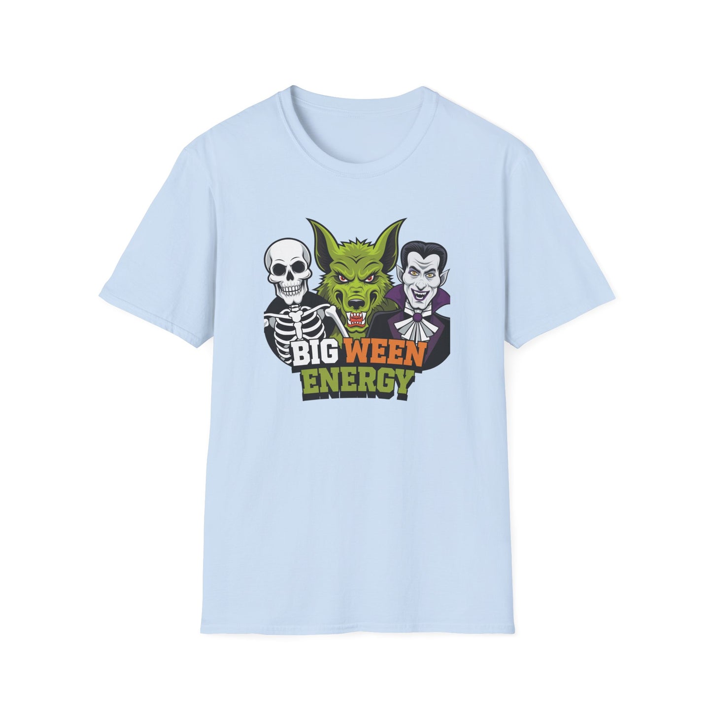 Halloween Graphic Tee, Big Ween Energy Shirt, Unisex Softstyle T-Shirt, Spooky Season Apparel, Fun Halloween Costume Top