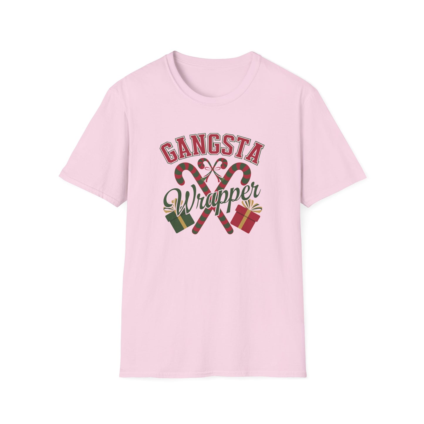 Gangsta Wrapper Unisex T-Shirt, Funny Holiday Shirt, Christmas Apparel, Gift for Him/Her, December Party Outfit, Trendy Holiday Tee