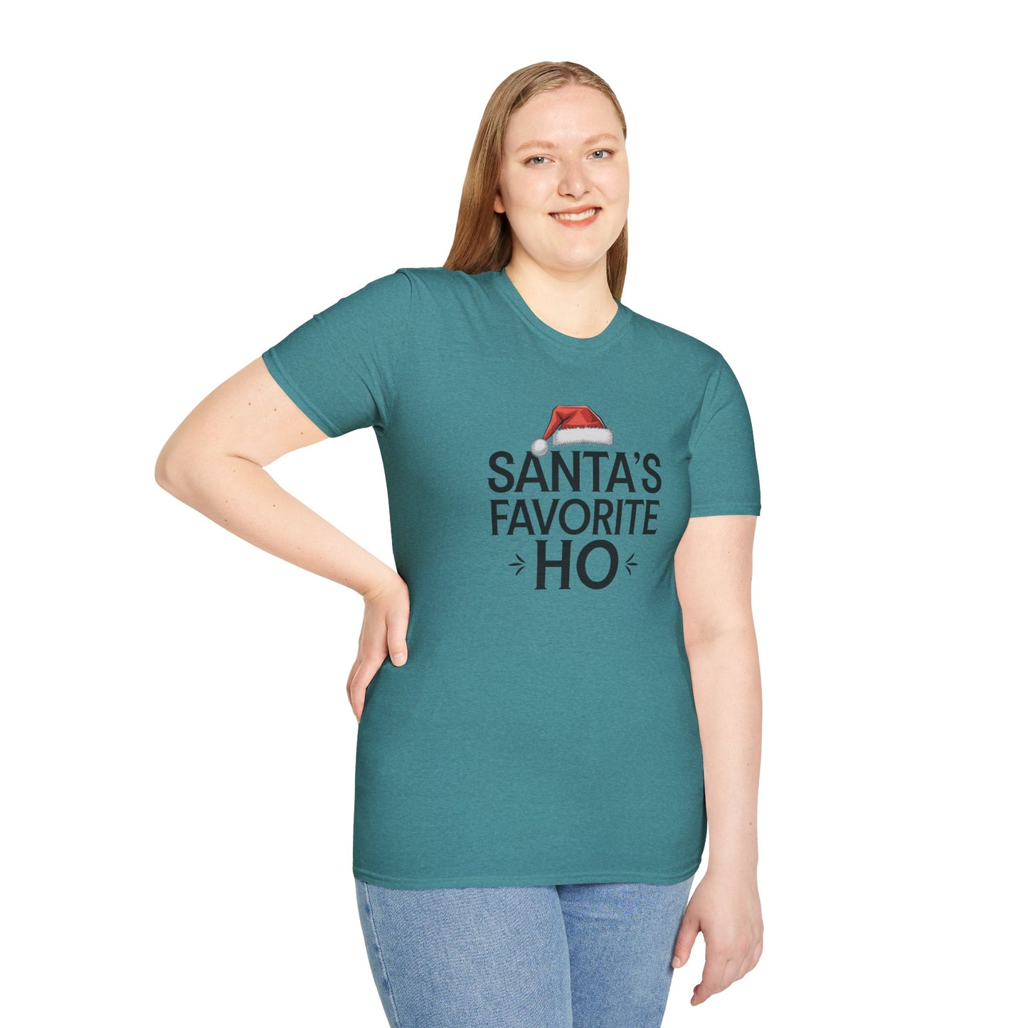 Santa's Favorite Ho Unisex T-Shirt, Funny Christmas Shirt, Holiday Gift, Jolly Tee, Christmas Party Wear, Seasonal Humor Top