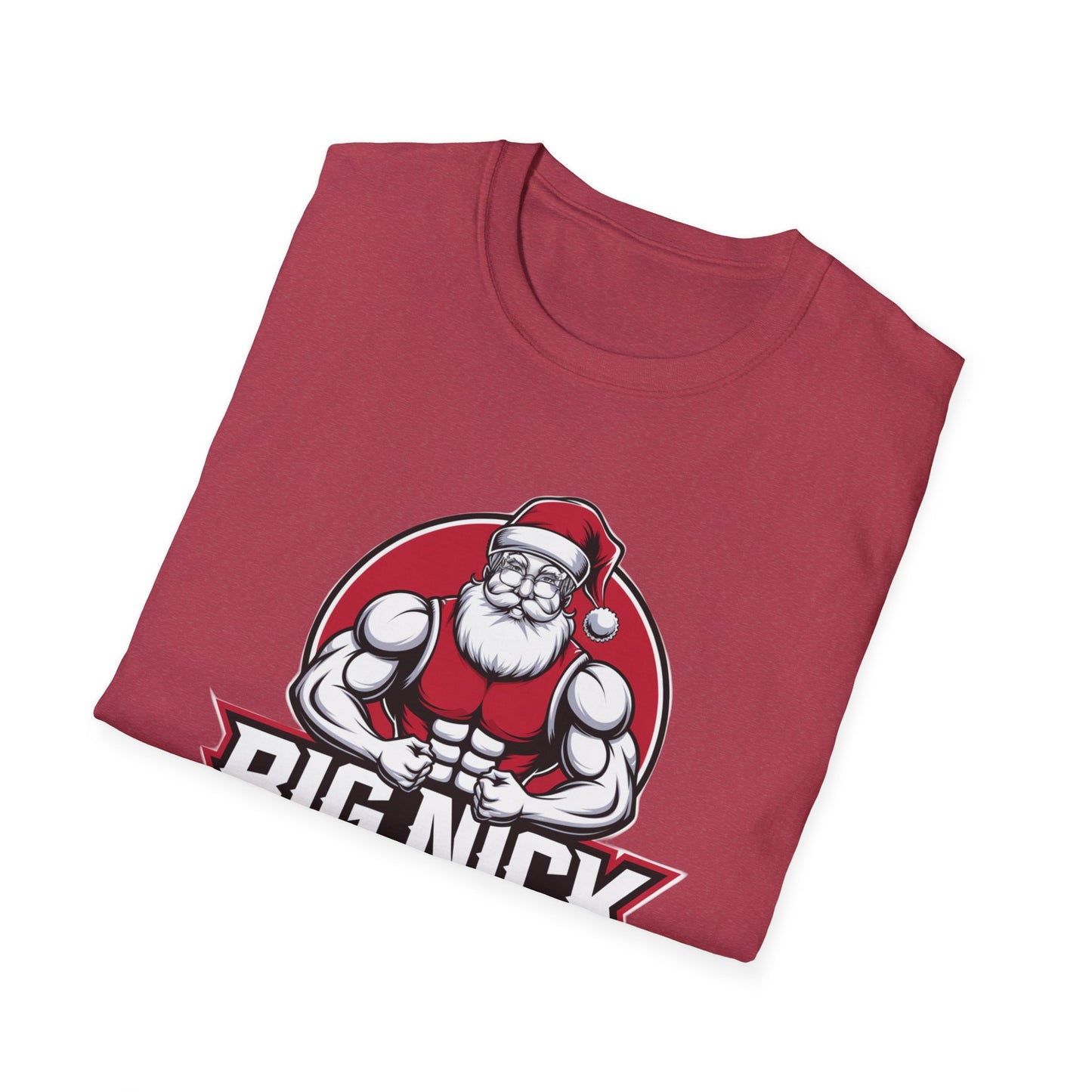 Christmas Muscle Santa Unisex T-Shirt, Holiday Gift, Funny Tee, Santa Outfit, Christmas Apparel