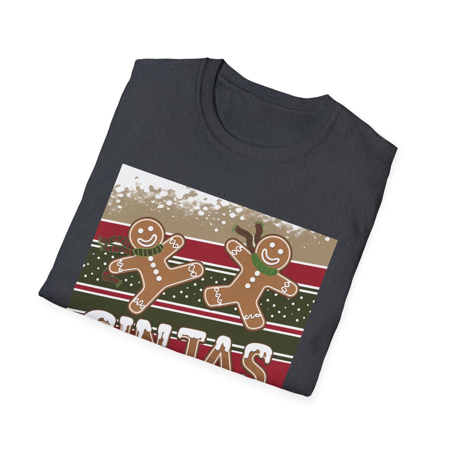 Festive Gingerbread Unisex T-Shirt, Holiday Tee, Christmas Gift, Cozy Shirt, Winter Apparel, Fun Gift Idea