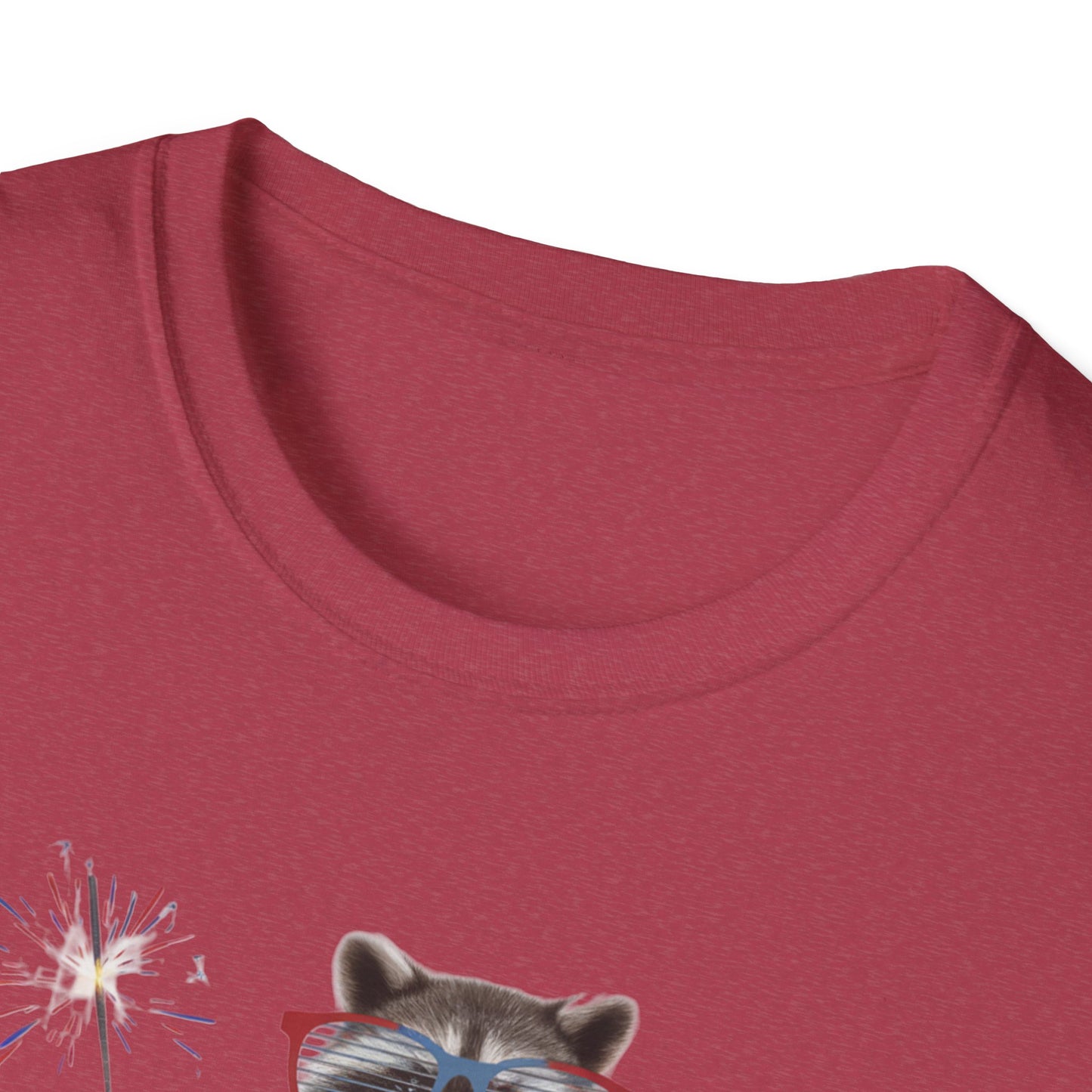 Feral & Free Raccoon Unisex Softstyle T-Shirt - Fun & Quirky Graphic Tee