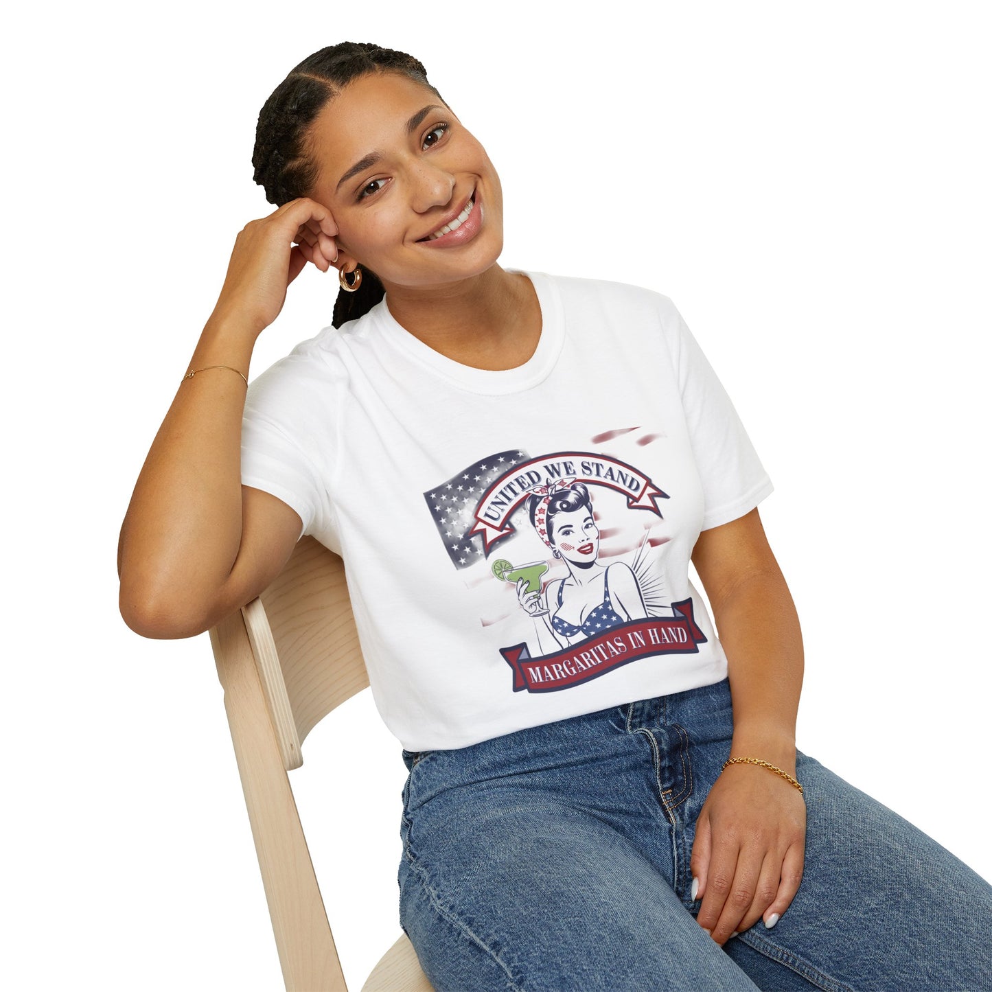 Patriotic Margarita Unisex T-Shirt - 'United We Stand' Design