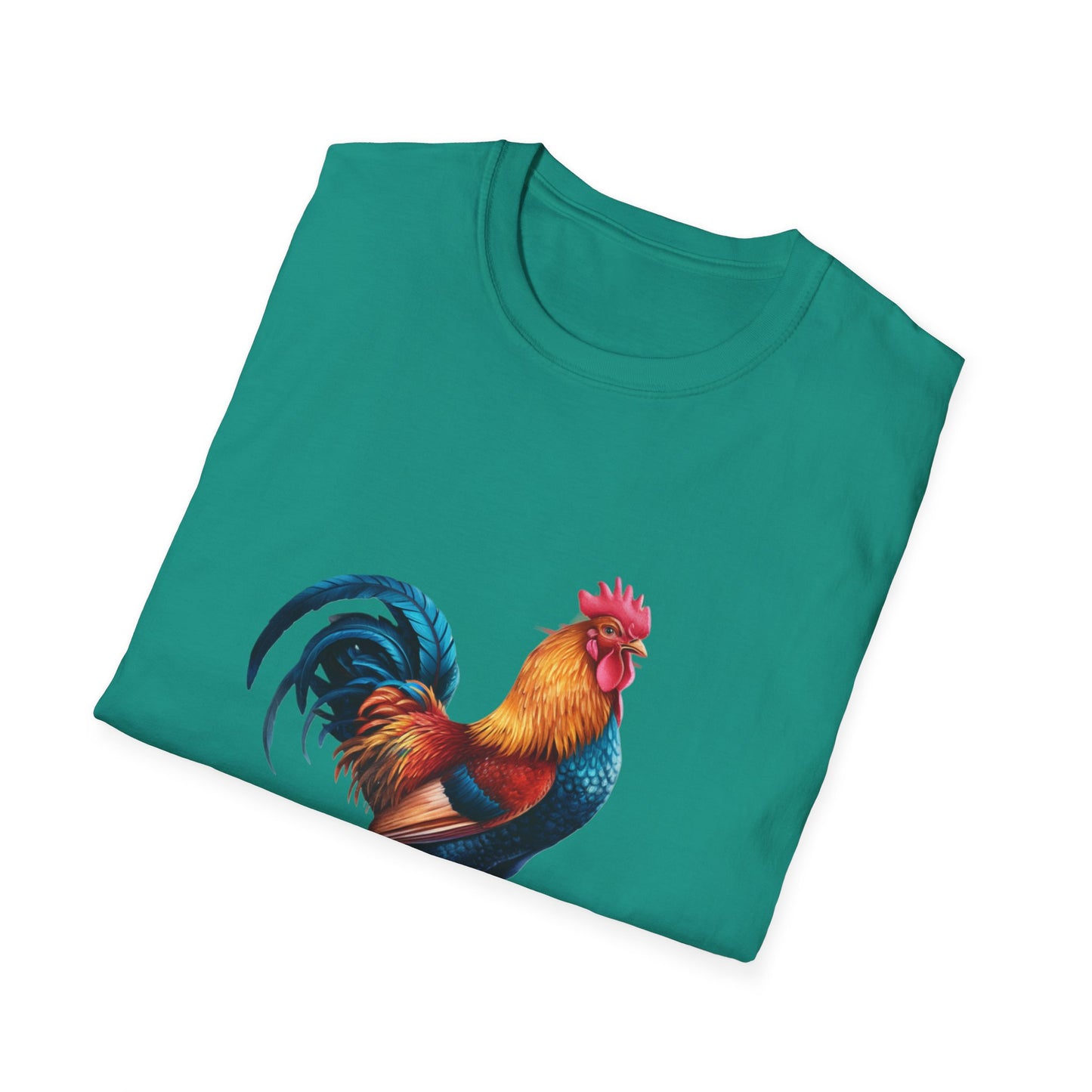Colorful Rooster Unisex Softstyle T-Shirt - Farmhouse Chic Apparel