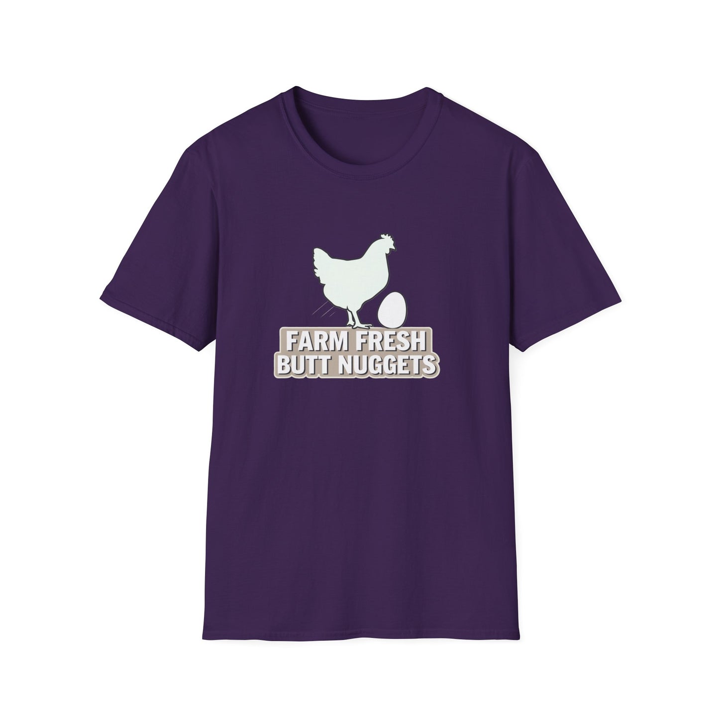 Farm Fresh Butt Nuggets Unisex T-Shirt - Fun Chicken Graphic Tee