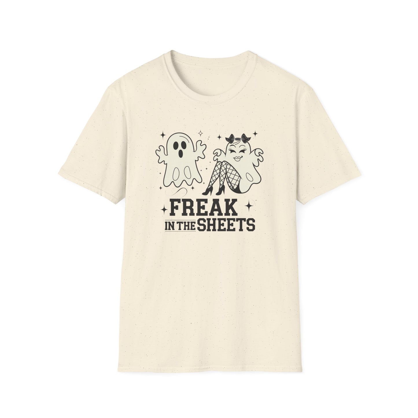 Freak in the Sheets Unisex T-Shirt, Funny Halloween Tee, Ghost & Witch Graphic Shirt, Spooky Season Apparel, Gift for Her