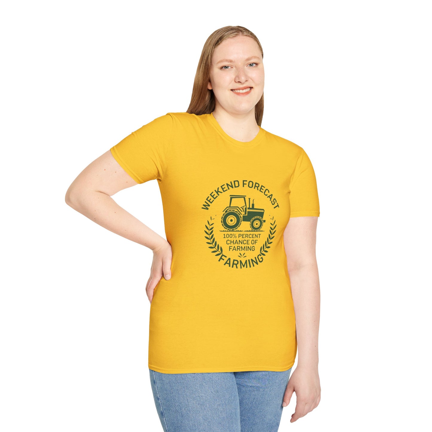 Weekend Forecast Farming Unisex Softstyle T-Shirt