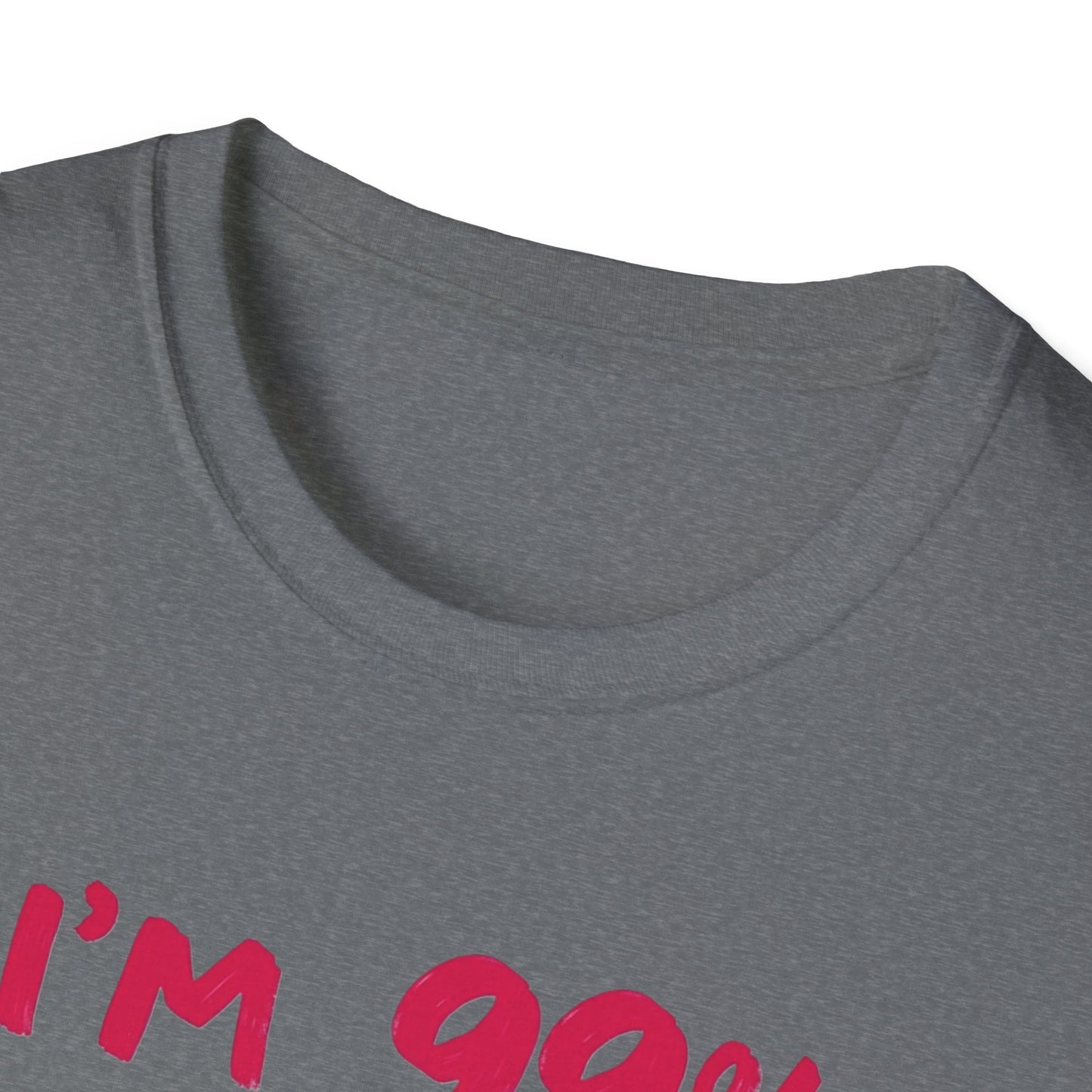 Humorous Graphic Tee, I'm 99% Angel But Ohh That 1%, Funny Gift, Casual Wear, Unique Birthday Shirt, Unisex Softstyle T-Shirt