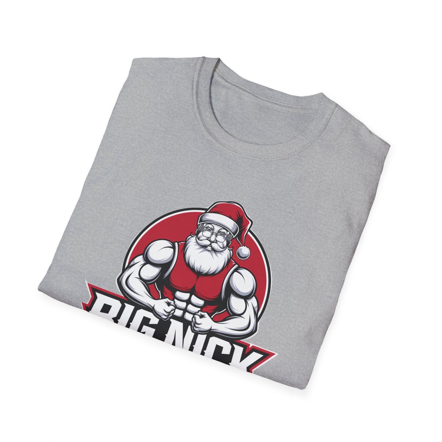 Christmas Muscle Santa Unisex T-Shirt, Holiday Gift, Funny Tee, Santa Outfit, Christmas Apparel