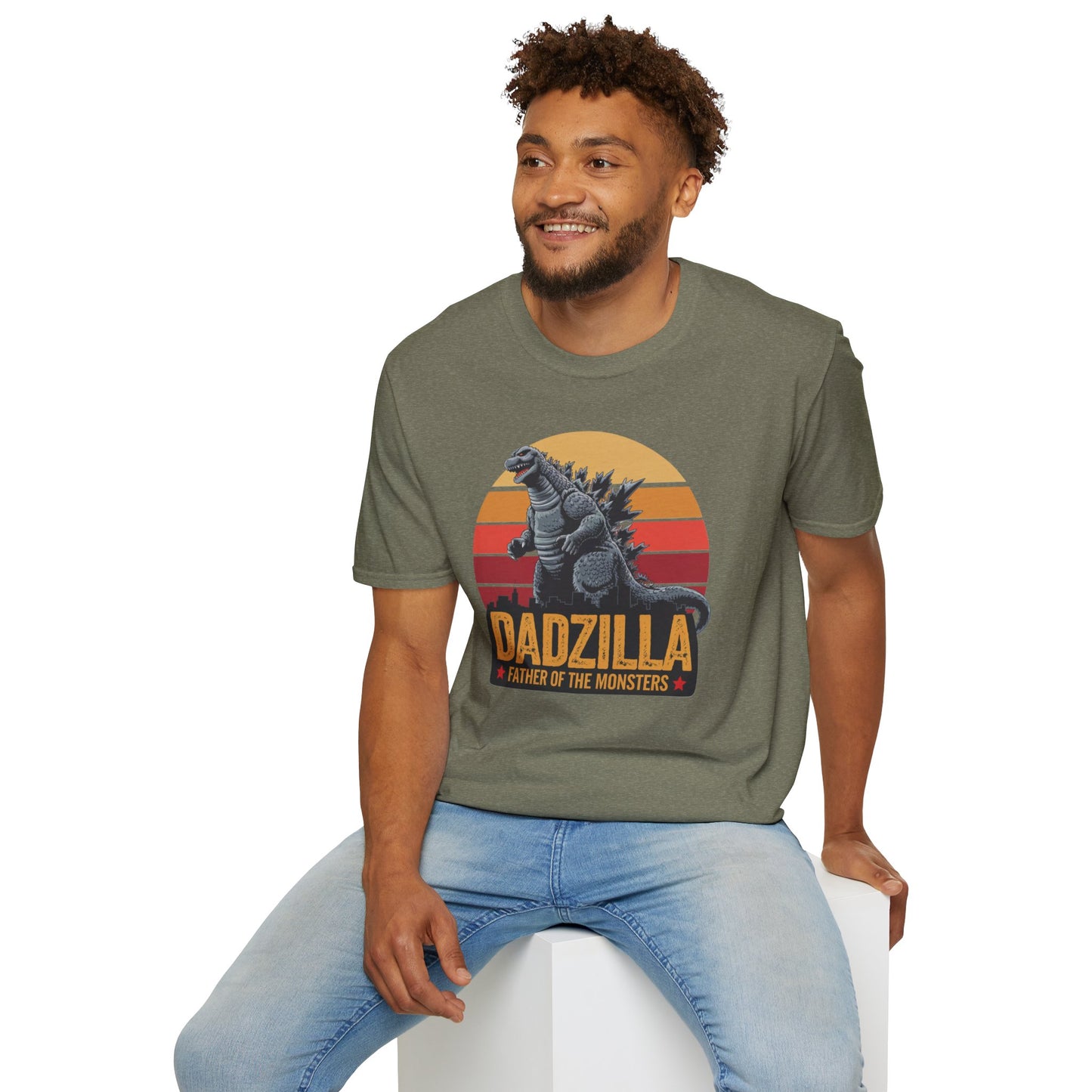 Dadzilla Tee - Unisex Softstyle T-Shirt for Dad Enthusiasts Fathers Day Gift