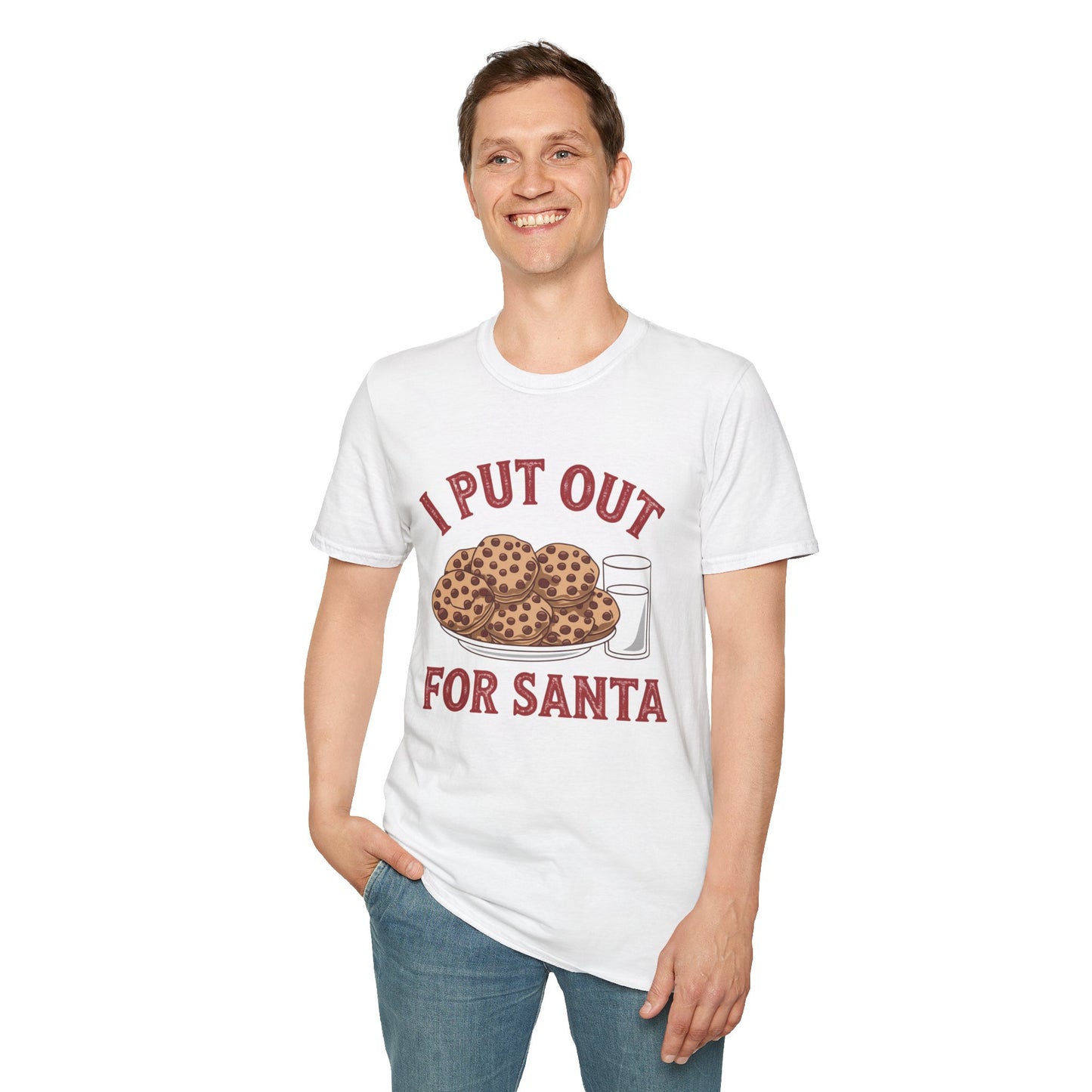 Funny Christmas Shirt, I Put Out for Santa Tee, Holiday Gift for Him/Her, Xmas T-Shirt, Cookie Lover Shirt
