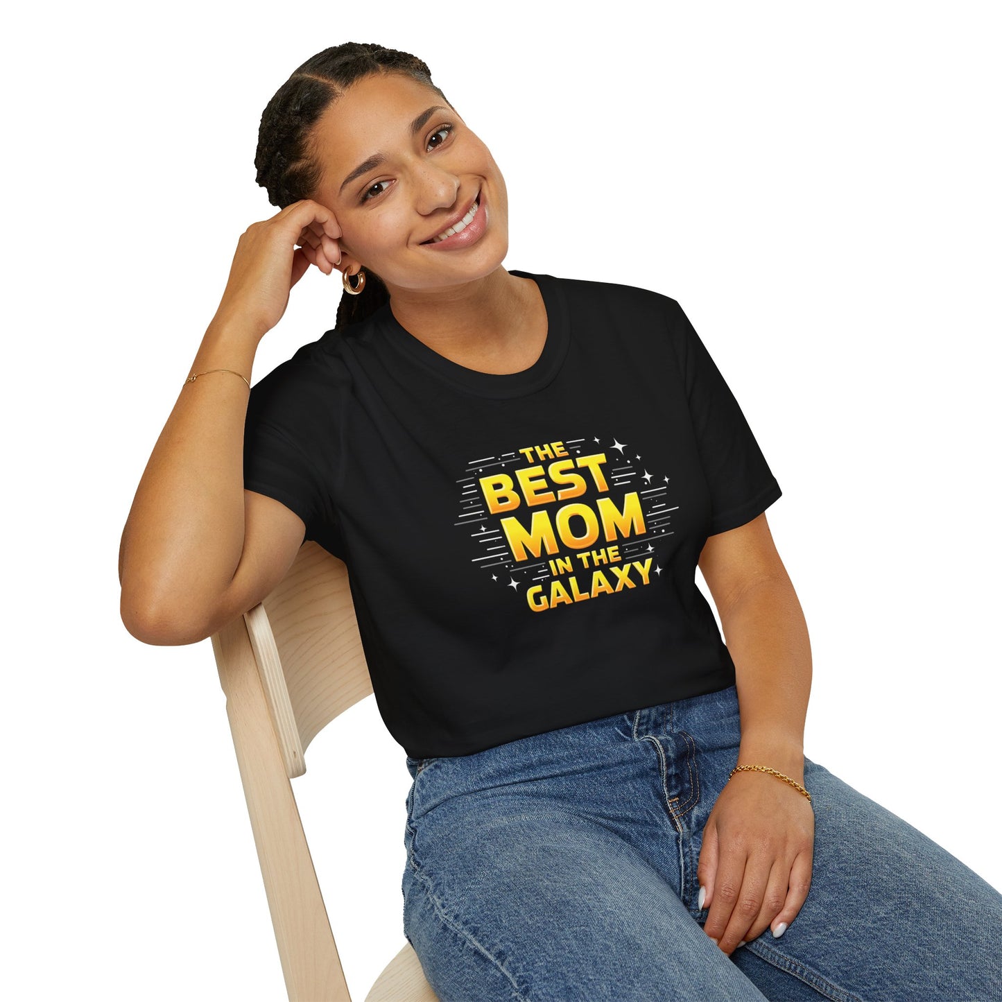 Best Mom in the Galaxy T-Shirt - Unisex Softstyle Tee for Mother's Day, Birthday Gift, Mom Appreciation, Casual Wear, Family Gatherings