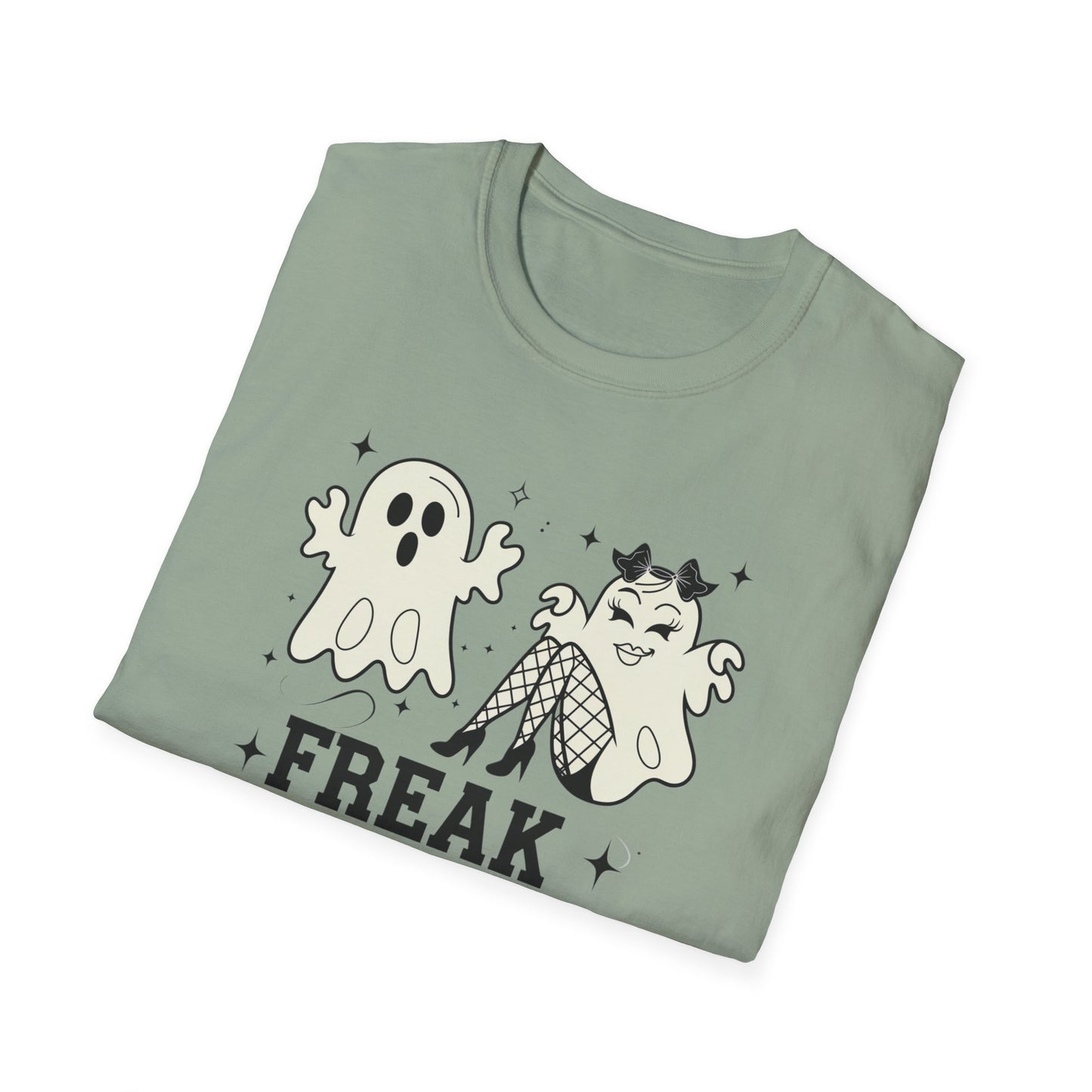 Freak in the Sheets Unisex T-Shirt, Funny Halloween Tee, Ghost & Witch Graphic Shirt, Spooky Season Apparel, Gift for Her