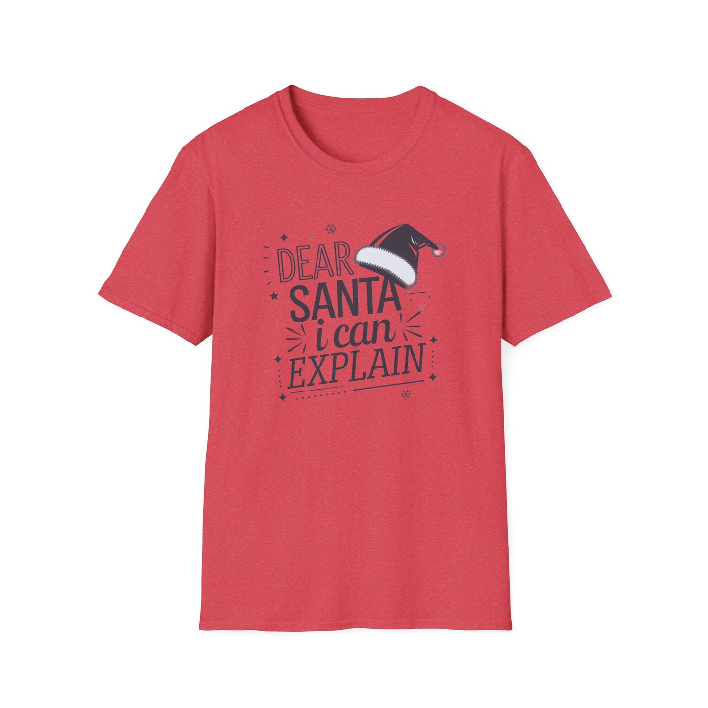 Santa Explanation Tee, Funny Christmas T-Shirt, Holiday Gift for Adults, Unisex Graphic Tee, Seasonal Humor Apparel
