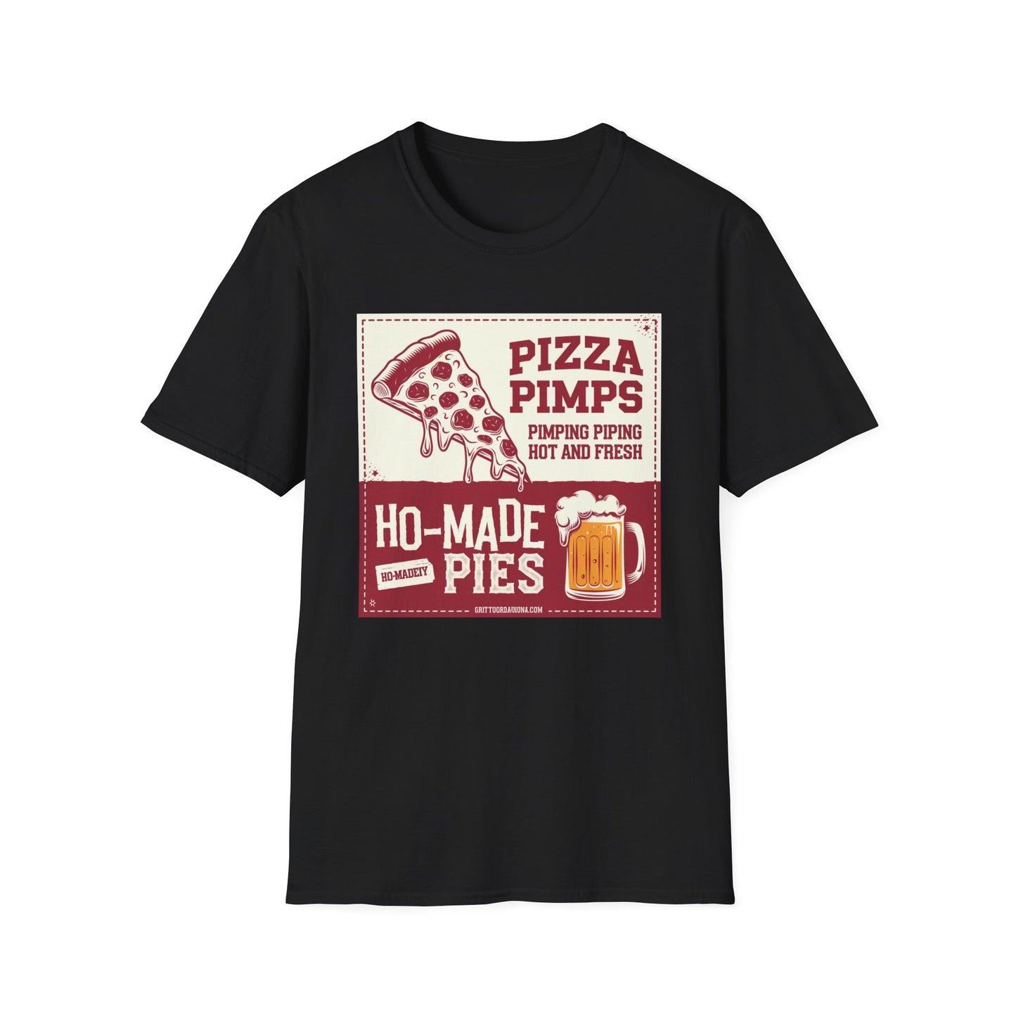 Pizza Pimps Unisex Softstyle T-Shirt - Fun Foodie Tee