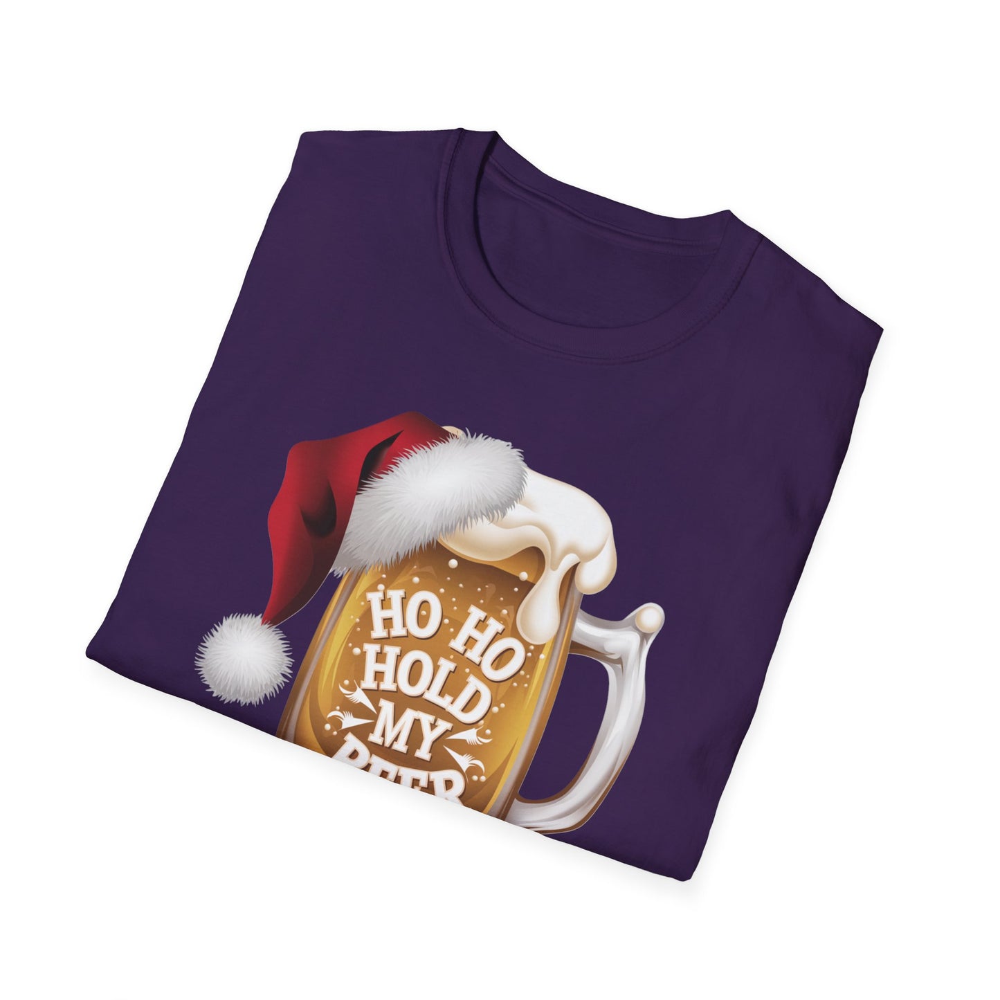 Funny Christmas T-Shirt, Ho Ho Hold My Beer Shirt, Holiday Party Tee, Unisex Graphic Tee, Gift for Beer Lovers