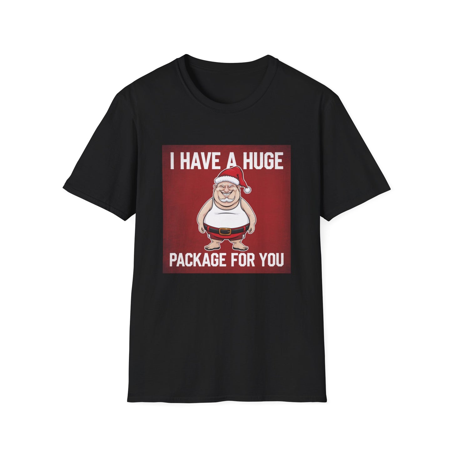 Festive Humor Unisex Softstyle T-Shirt, Funny Christmas Gift, Holiday Apparel, Santa Graphic Tee, Gifts for Him and Her