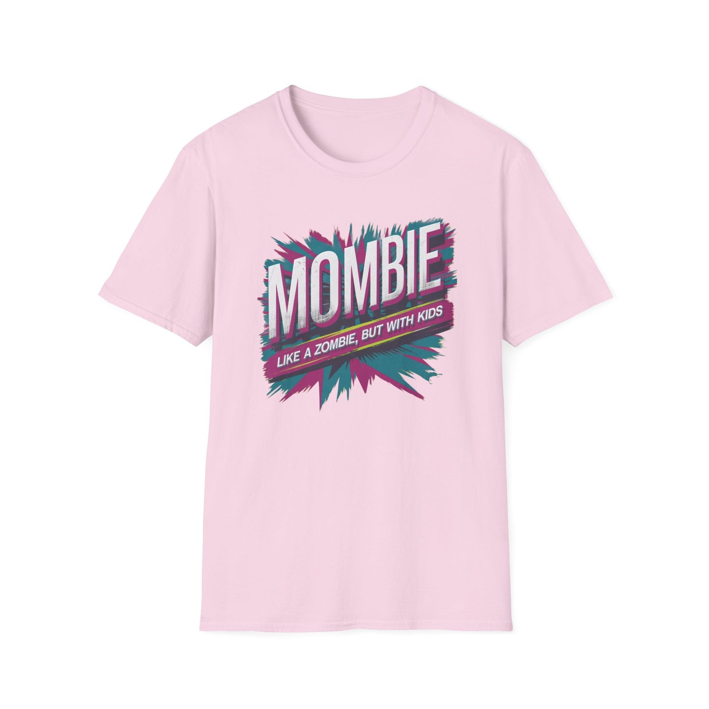 Mombie T-Shirt - Funny Parenting Gift, Unisex Softstyle Tee, Perfect for Moms, Halloween, Gift for New Moms, Casual Wear