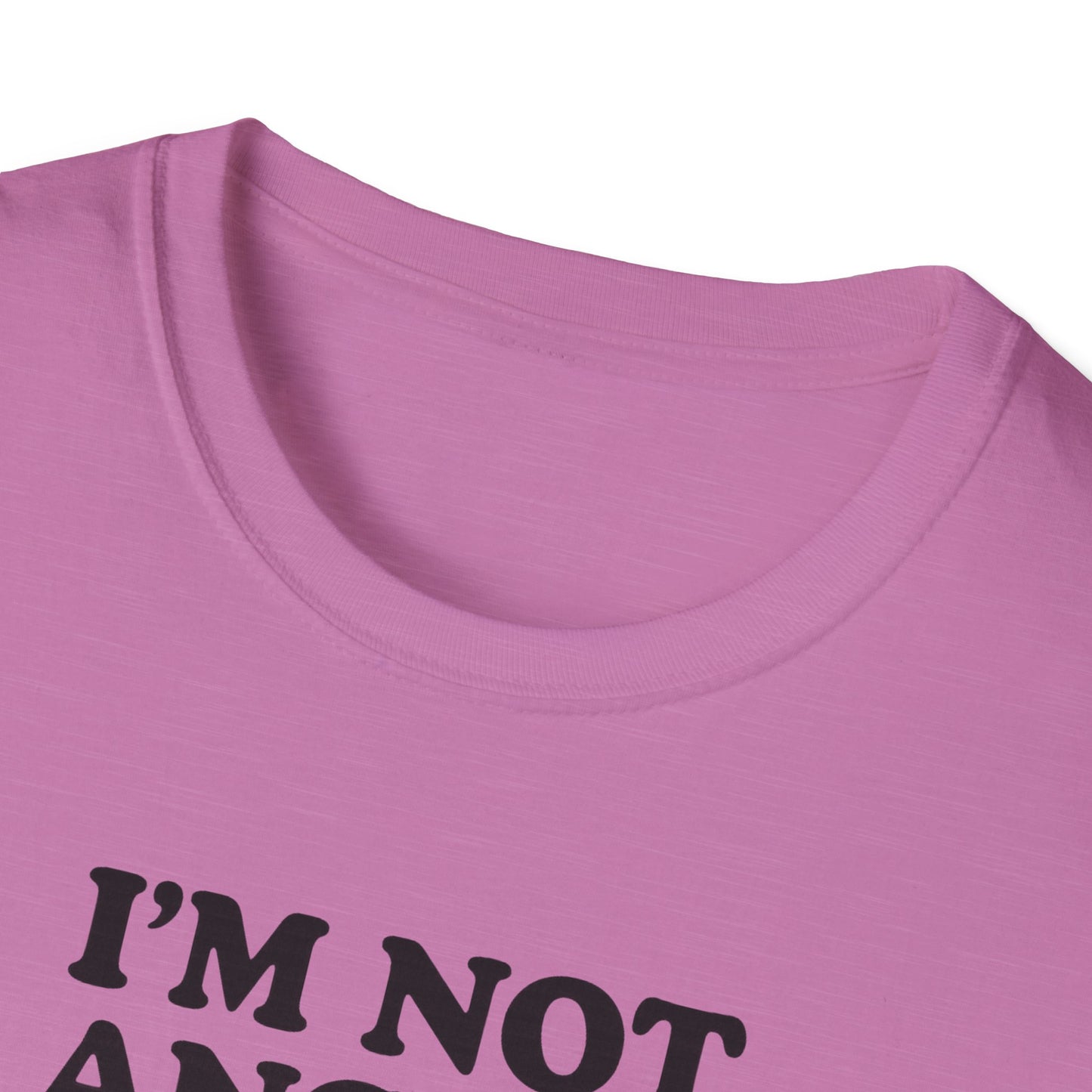 Funny Unisex Softstyle T-Shirt - "I'm Not Angry... This Is Just My Face!"