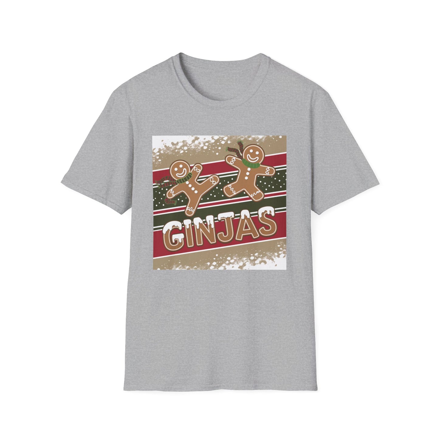 Festive Gingerbread Unisex T-Shirt, Holiday Tee, Christmas Gift, Cozy Shirt, Winter Apparel, Fun Gift Idea