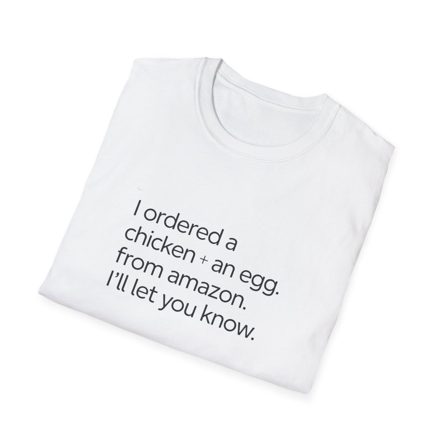 Funny Chicken & Egg Unisex Softstyle T-Shirt - Perfect Gift for Food Lovers
