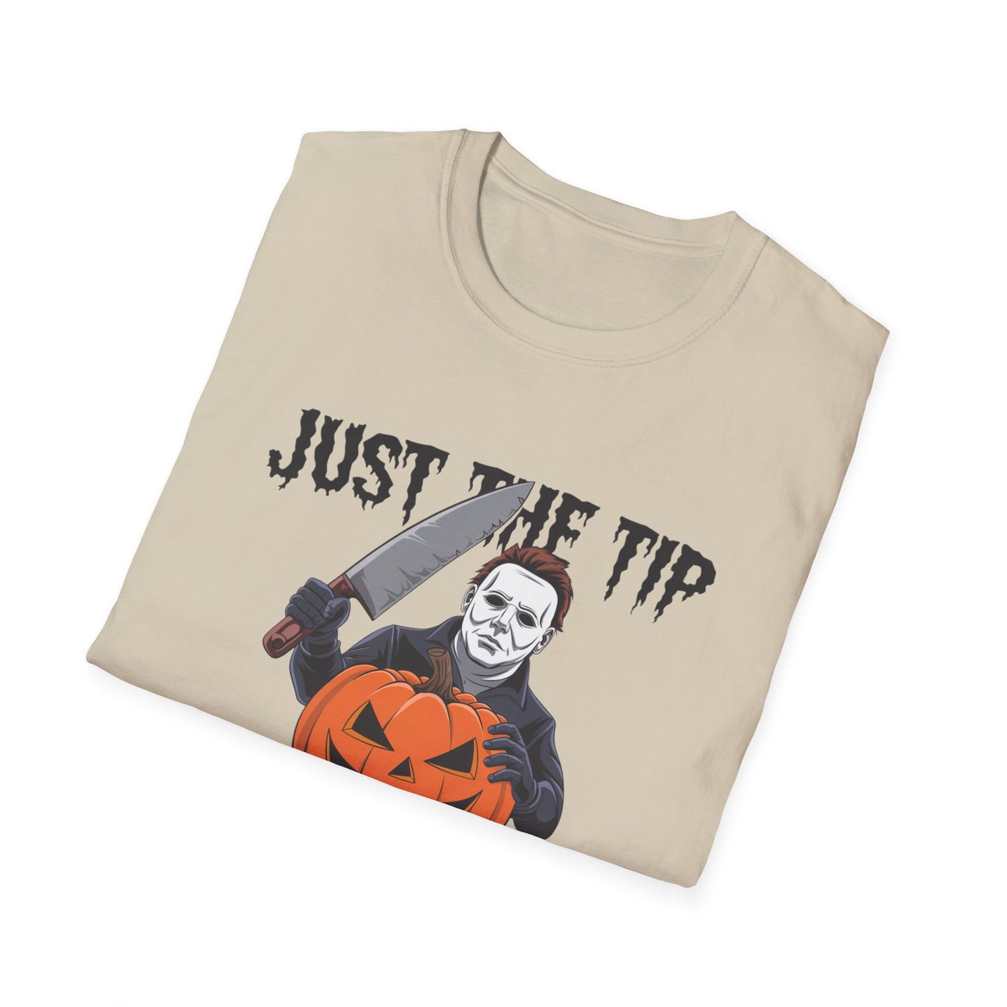 Funny Halloween T-Shirt, Unisex Graphic Tee, Halloween Costume, Pumpkin Carving Shirt, Trick or Treat Apparel, Just the Tip Design