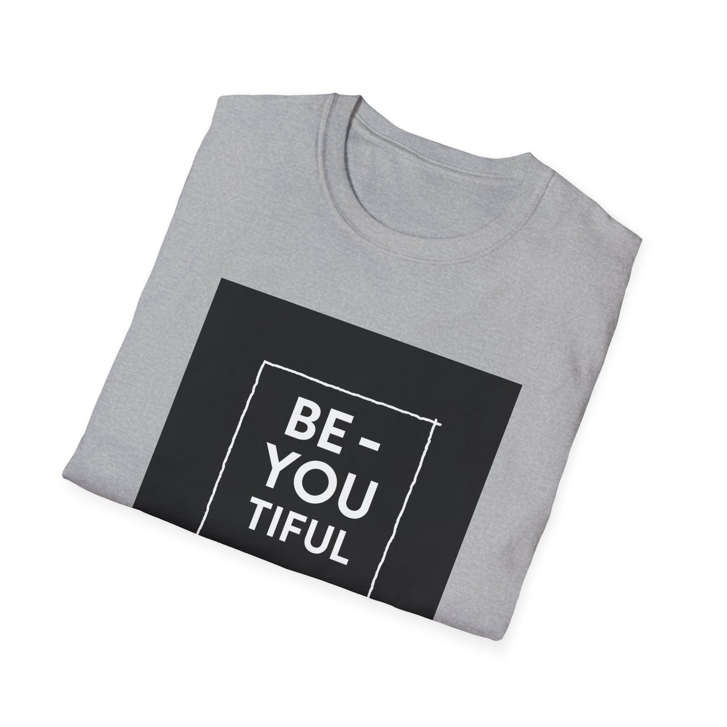 Be-You-Tiful Unisex Softstyle T-Shirt - Inspiring Message Shirt, Casual Wear, Gift for Friends, Motivational Apparel, Everyday Comfort