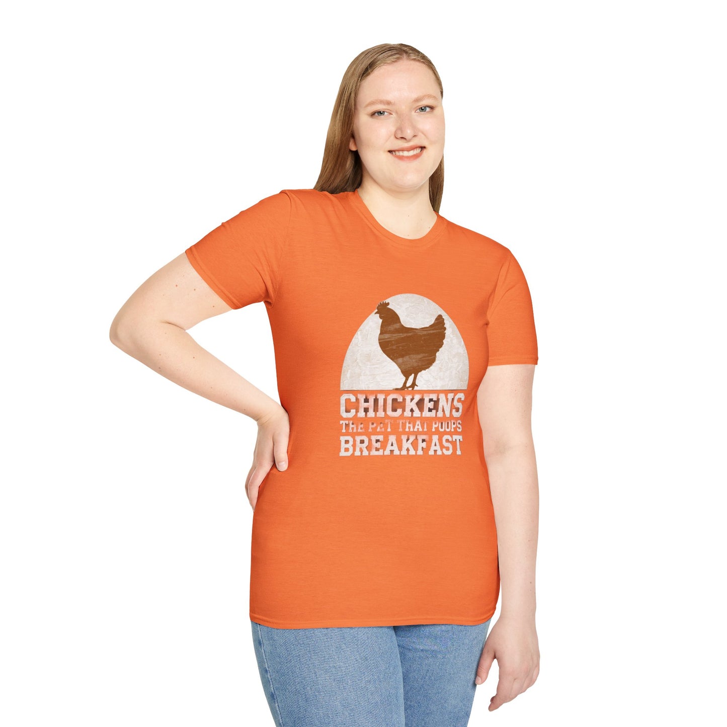 Chickens Breakfast Unisex Softstyle T-Shirt - Fun Farmhouse Tee for Animal Lovers
