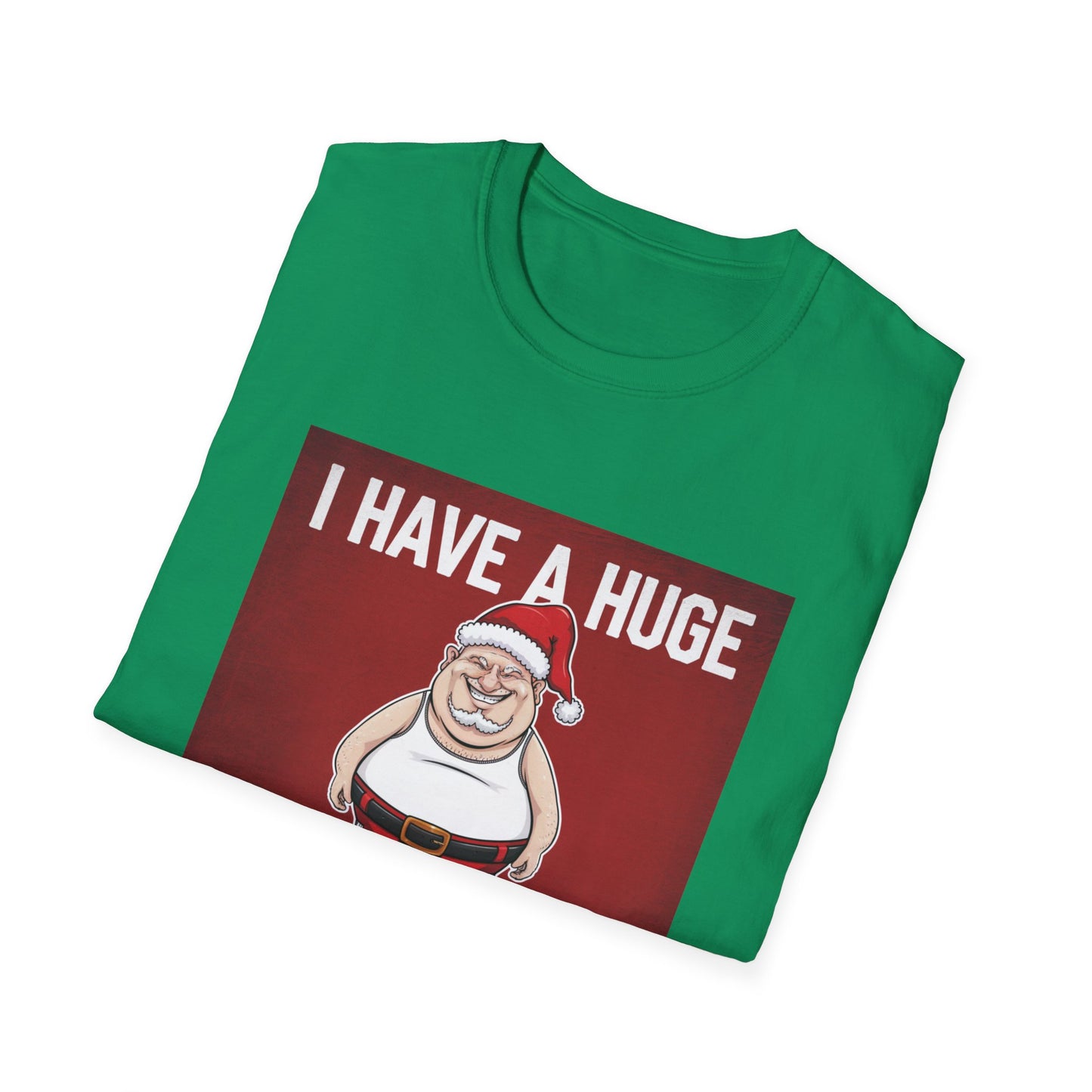 Festive Humor Unisex Softstyle T-Shirt, Funny Christmas Gift, Holiday Apparel, Santa Graphic Tee, Gifts for Him and Her