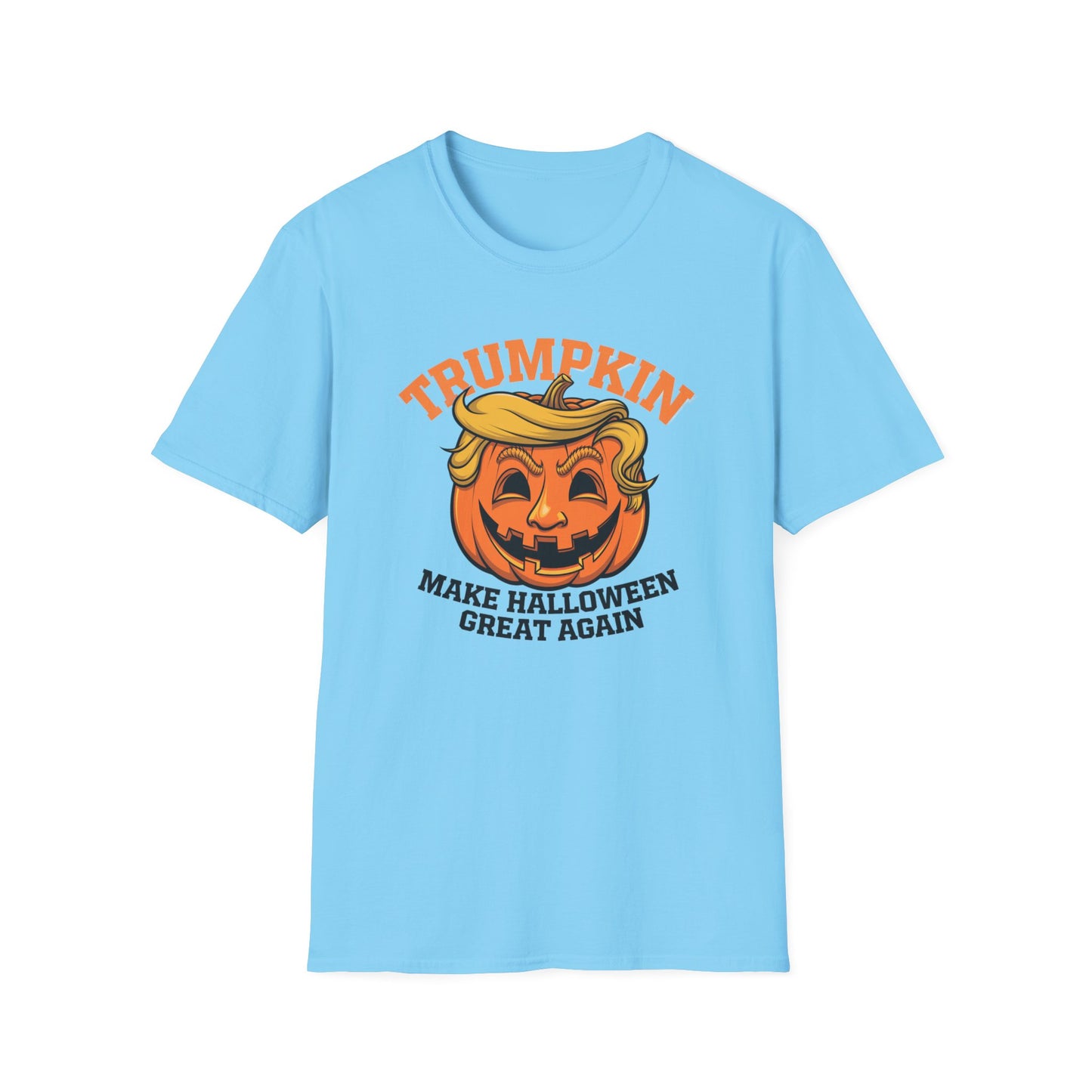 Halloween Trumpkin T-Shirt - Unisex Softstyle Tee for Fall Festivities, Party Attire, Gag Gift, Trick or Treat, Spooky Season