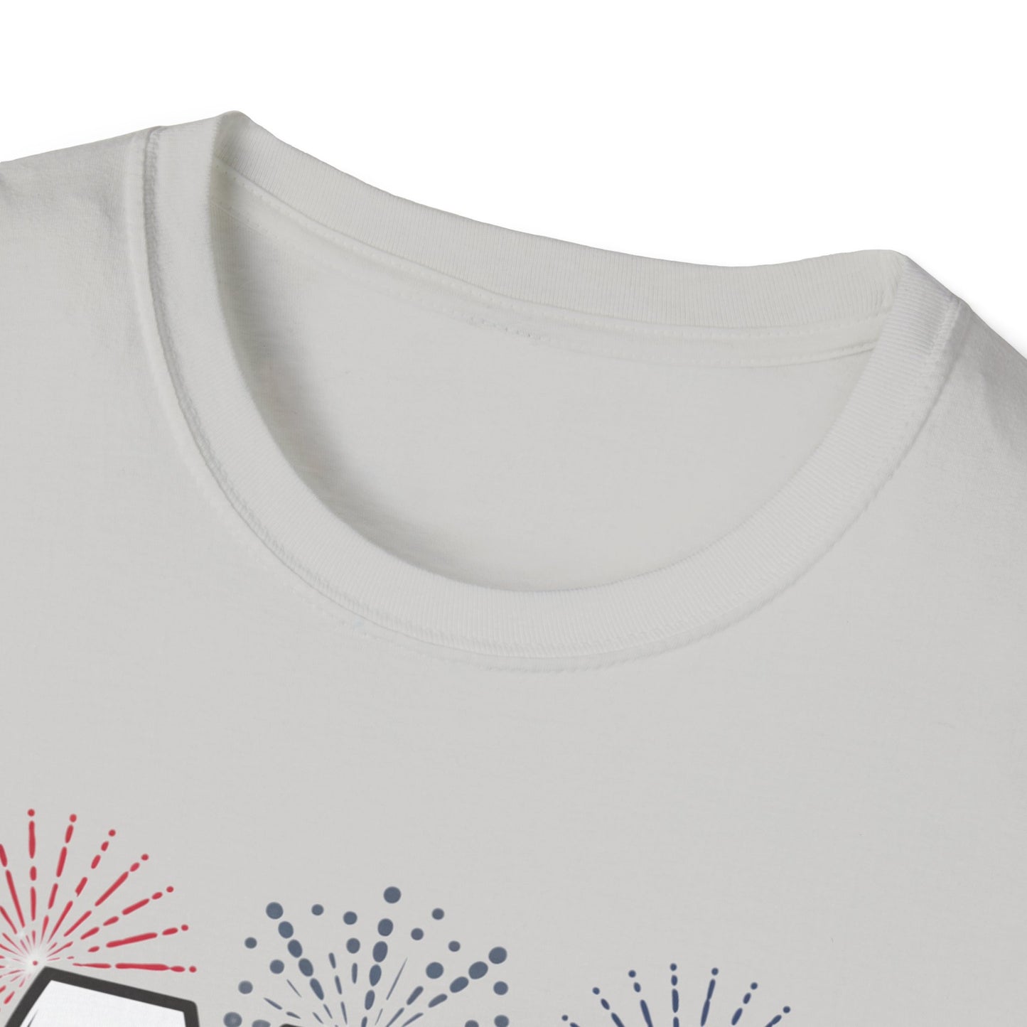 Red, Wine & Blue Unisex Softstyle T-Shirt, Summer BBQ, Fourth of July, Wine Lovers Gift, Patriotic Outfit, Casual Wear