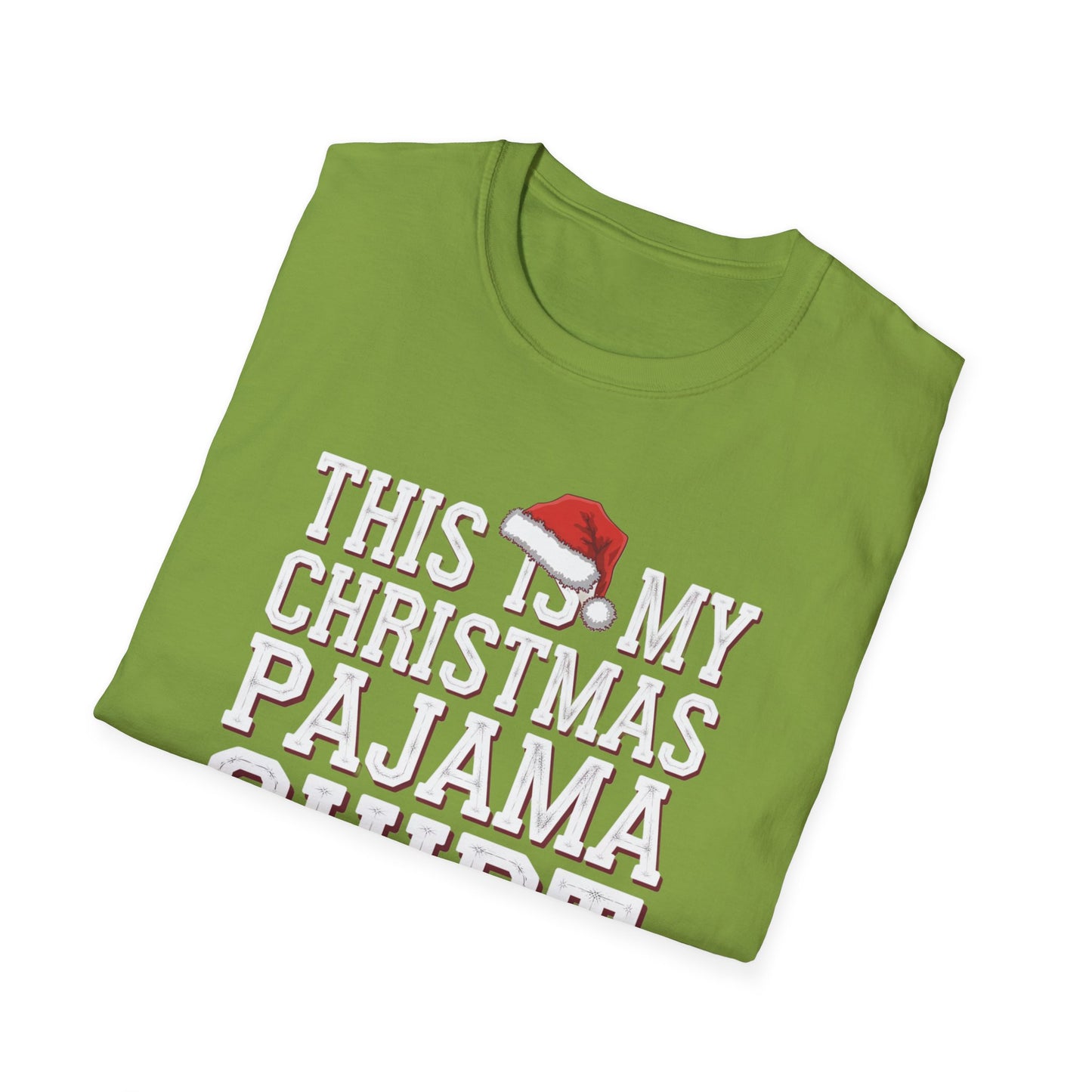 This is My Christmas Pajama Shirt - Unisex Softstyle Tee, Holiday Gift, Cozy T-Shirt, Christmas Pajama, Fun Winter Wear