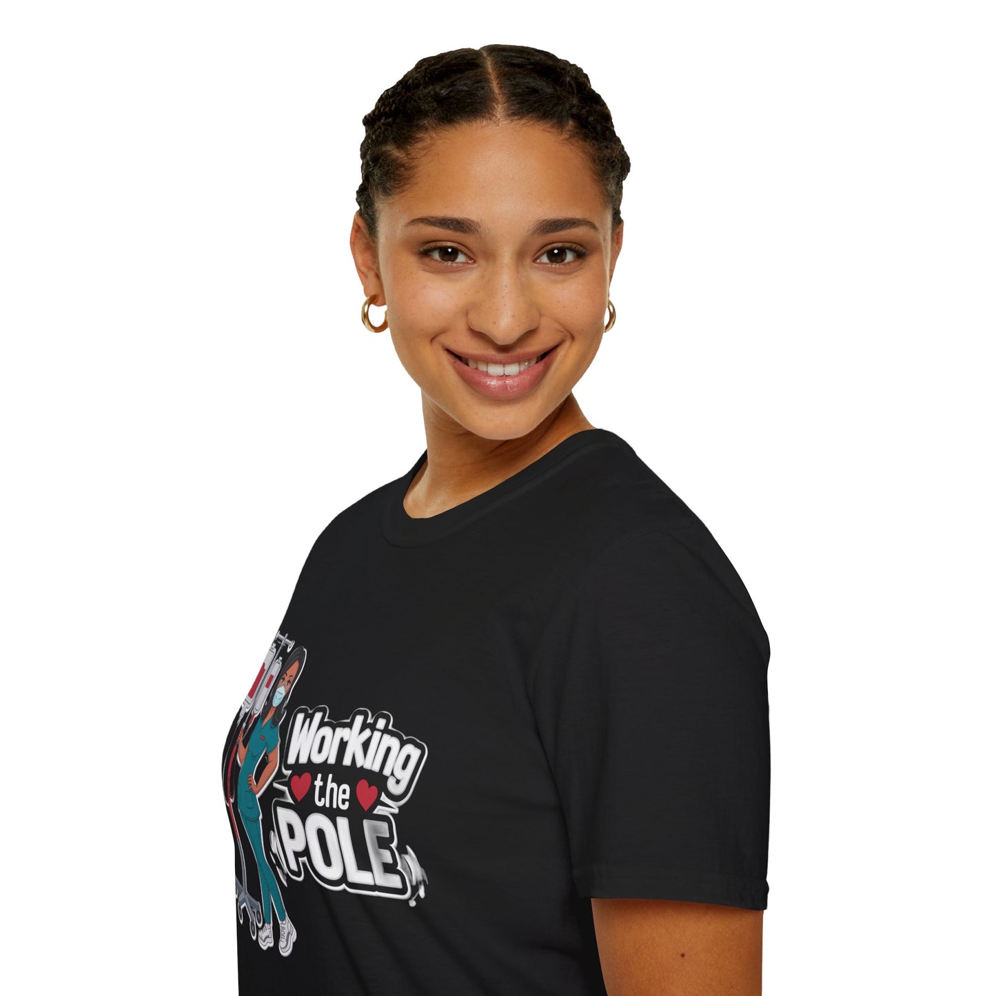 Healthcare Hero Unisex T-Shirt - Working the POLE Design