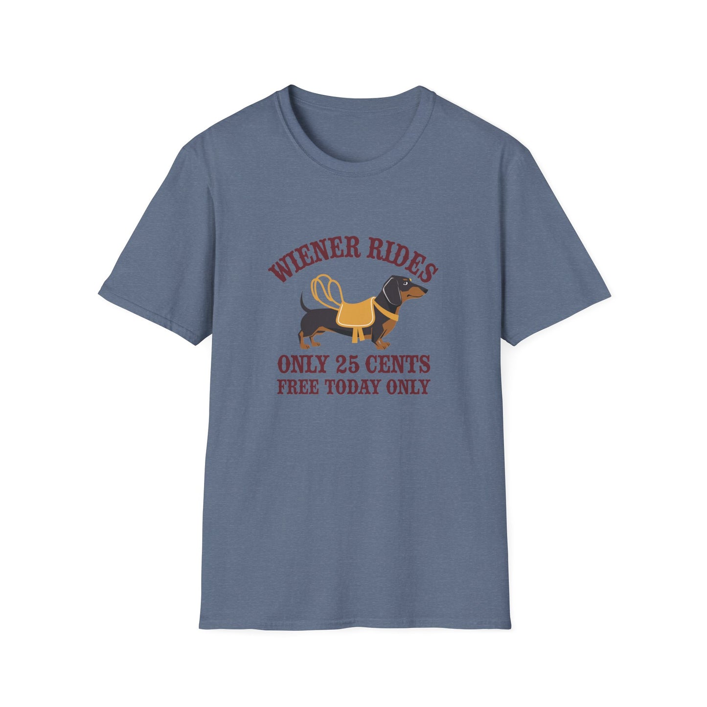 Humorous Wiener Rides Unisex T-Shirt - Fun Gift for Dog Lovers