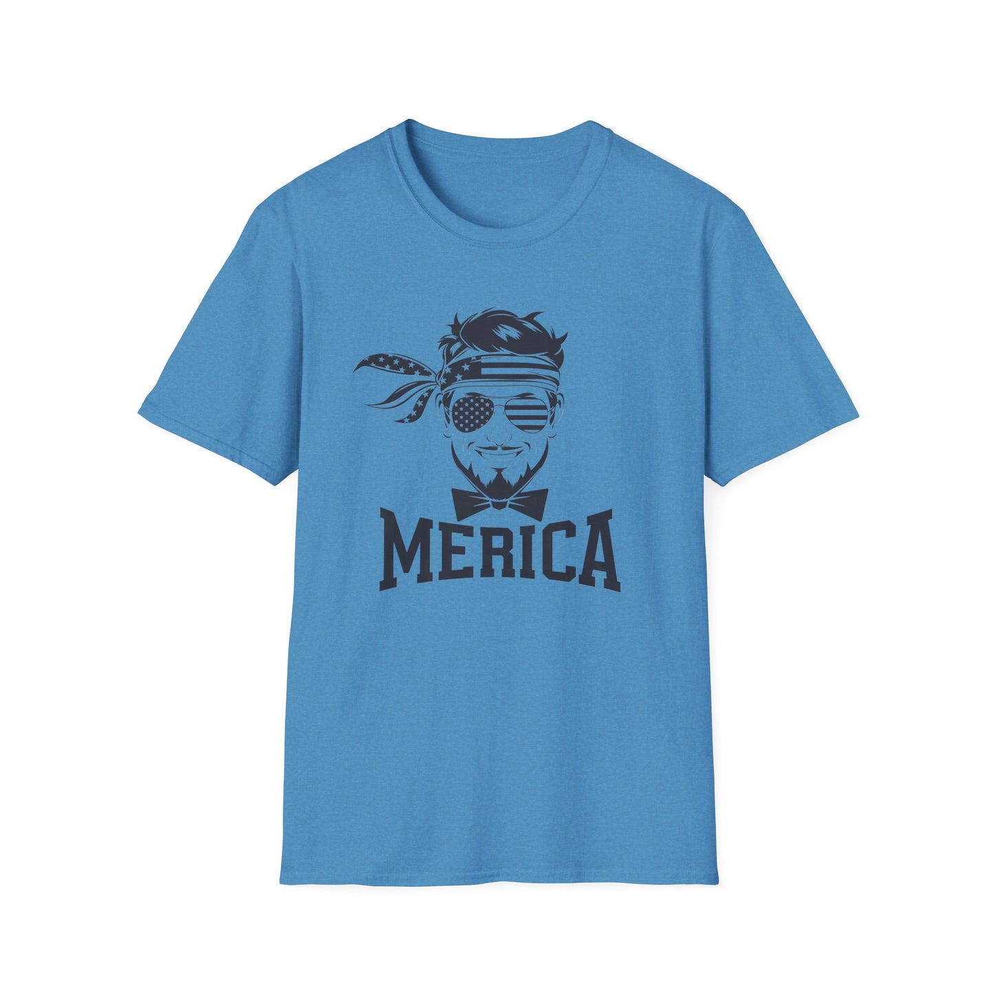 Merica Graphic T-Shirt - Softstyle Unisex Tee for Independence Day & Casual Wear