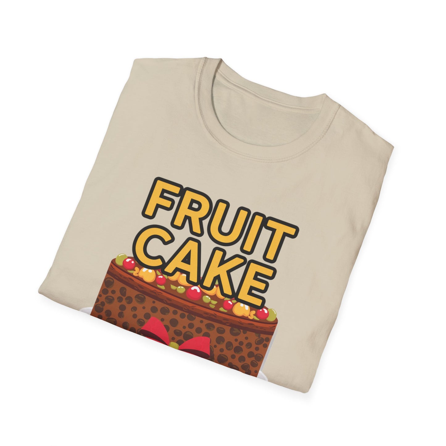 Fruit Cake Fun Unisex Softstyle T-Shirt, Funny Cake Tee, Baking Gift, Holiday Humor Shirt, Birthday or Christmas Apparel